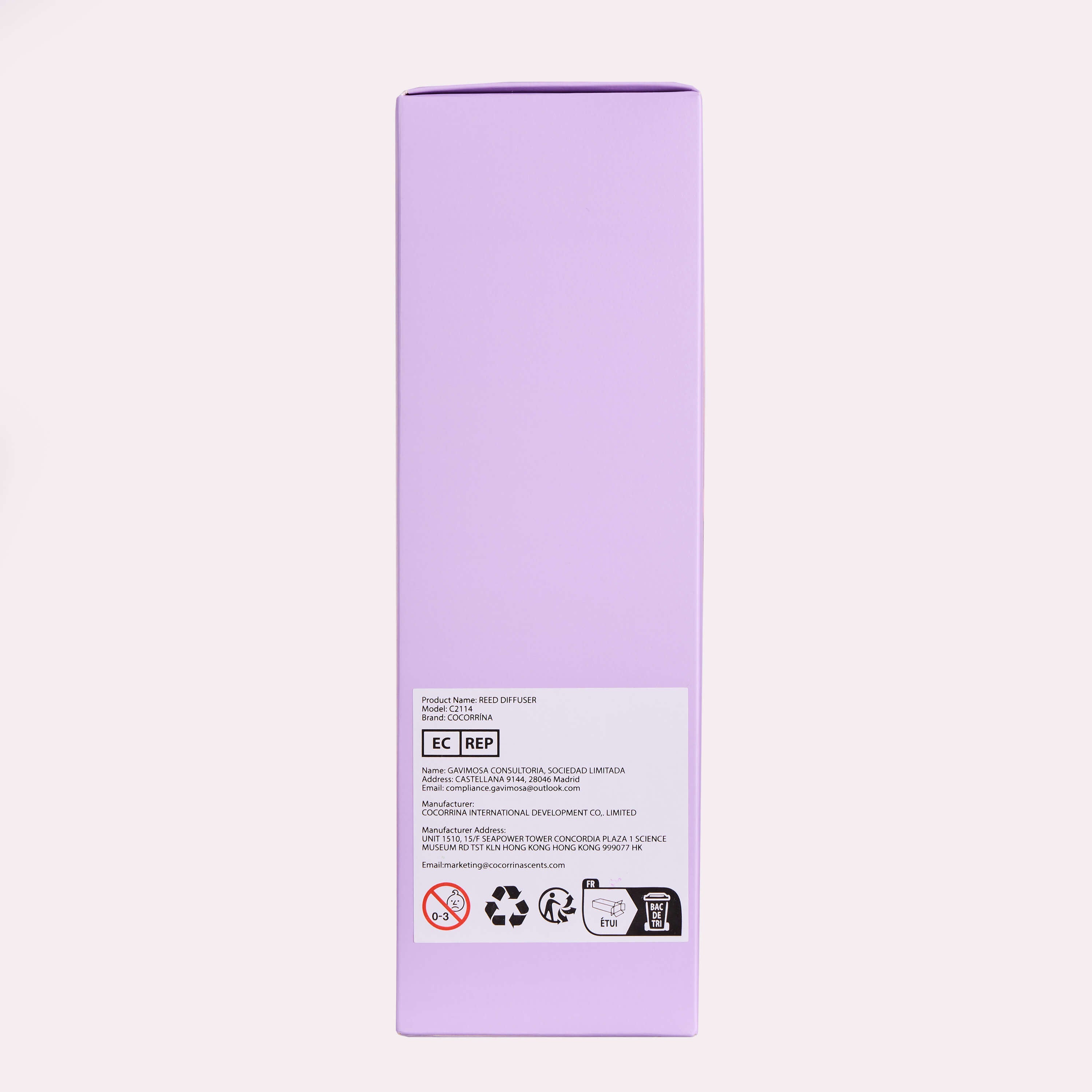 COCORRÍNA Lavender Garden Reed Diffuser Set