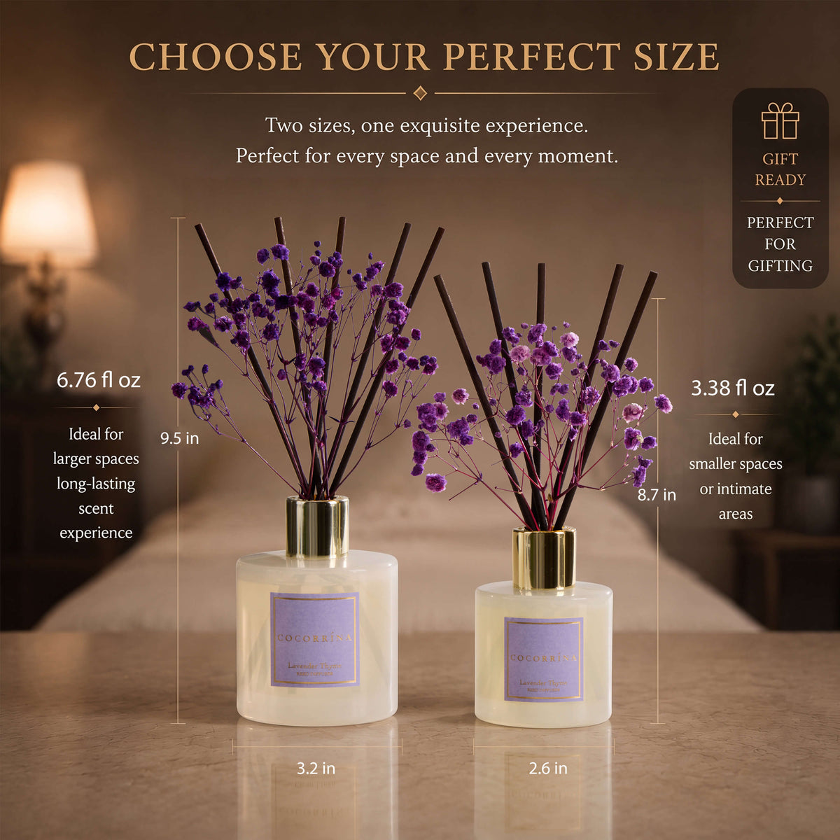 COCORRÍNA Lavender thyme Reed Diffuser Set