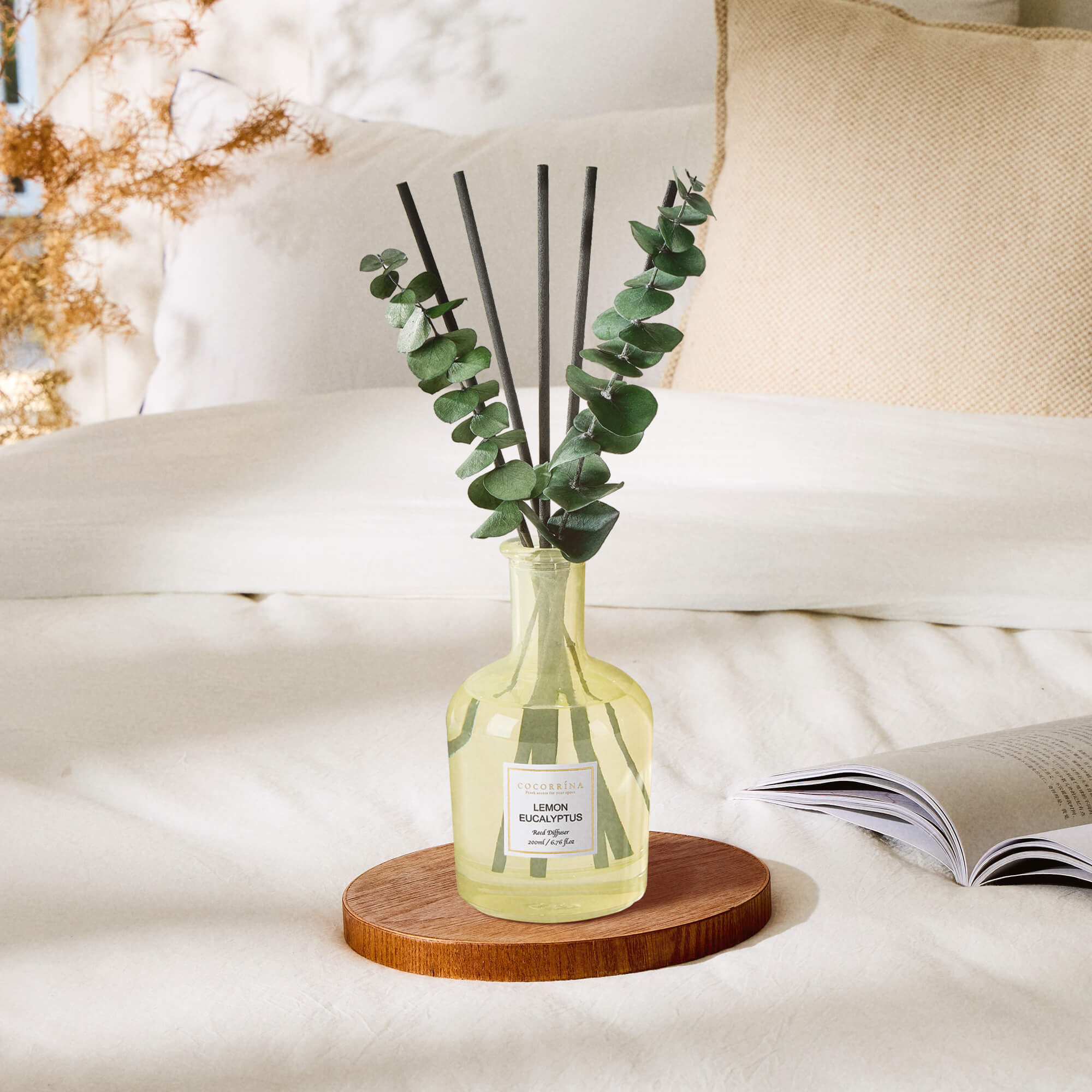 COCORRÍNA Lemon Eucalyptus Reed Diffuser Set