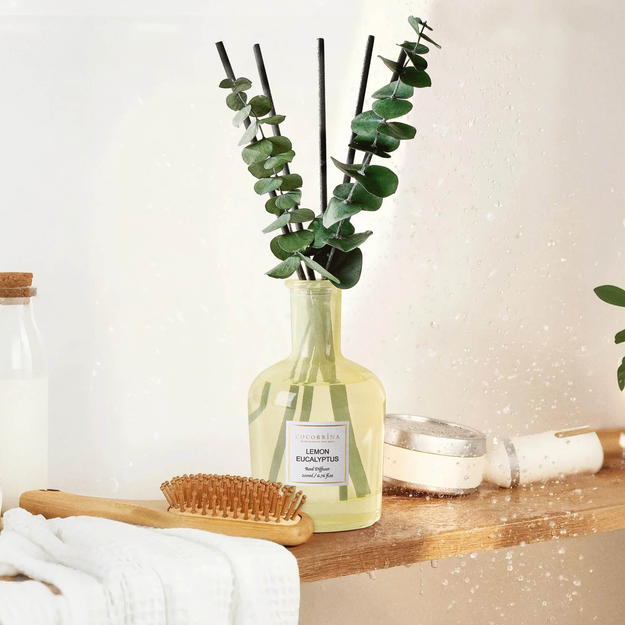 COCORRÍNA Lemon Eucalyptus Reed Diffuser Set