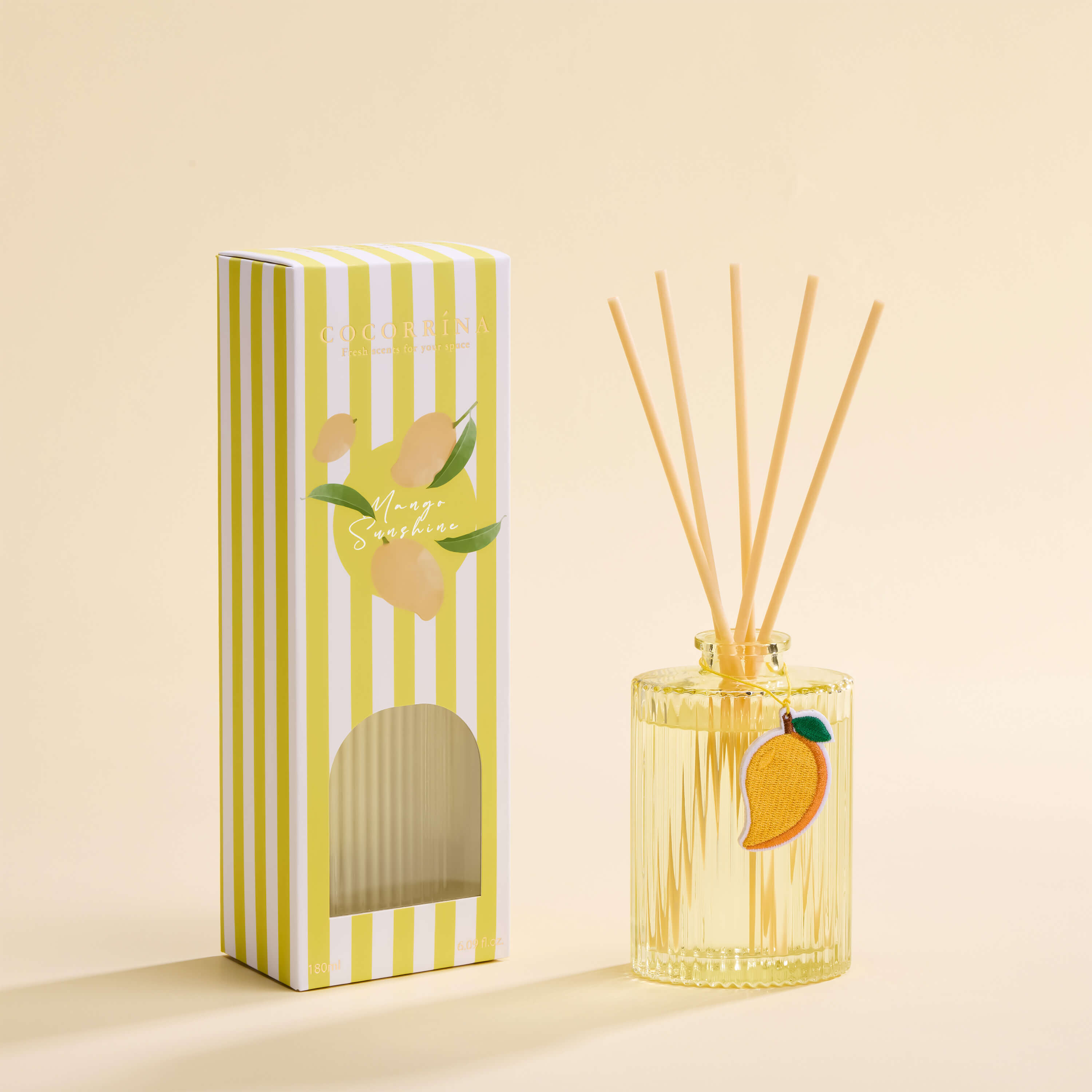 COCORRÍNA Mango Sunshine Reed Diffuser Set