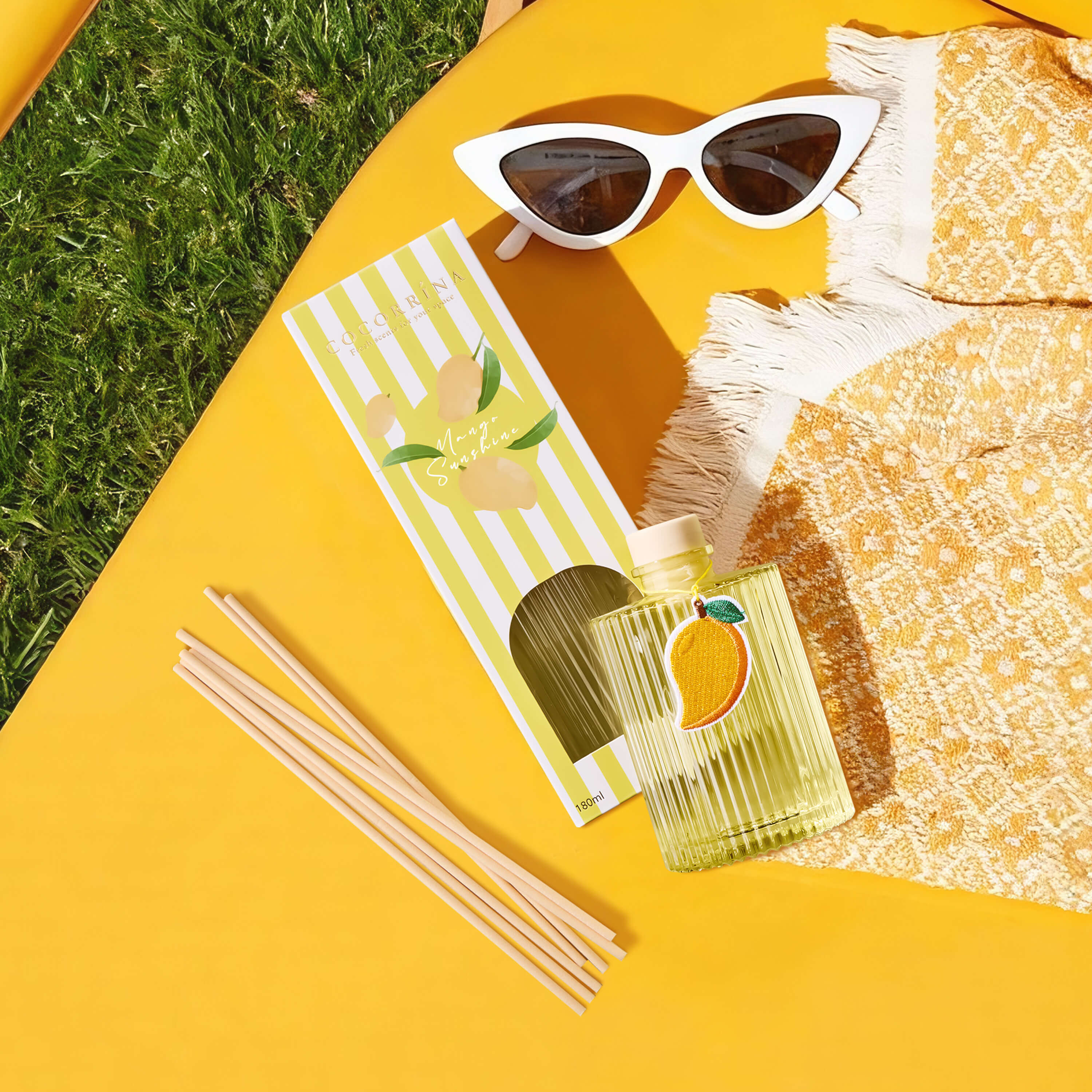 COCORRÍNA Mango Sunshine Reed Diffuser Set