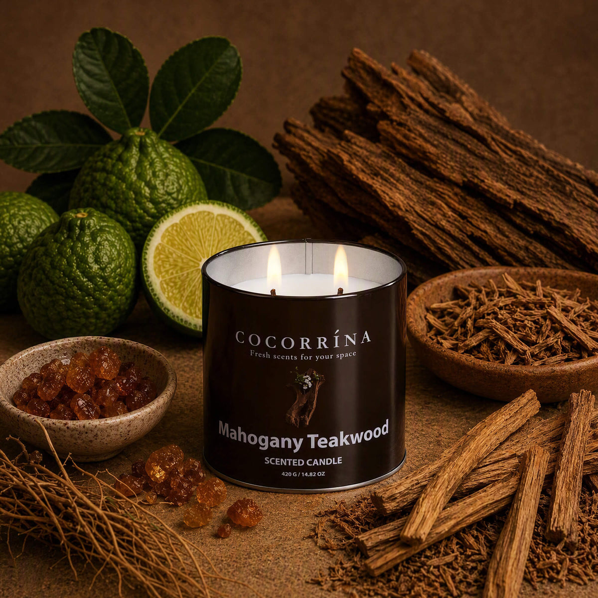 COCORRÍNA Mahogany Teakwood Candle 14.82oz
