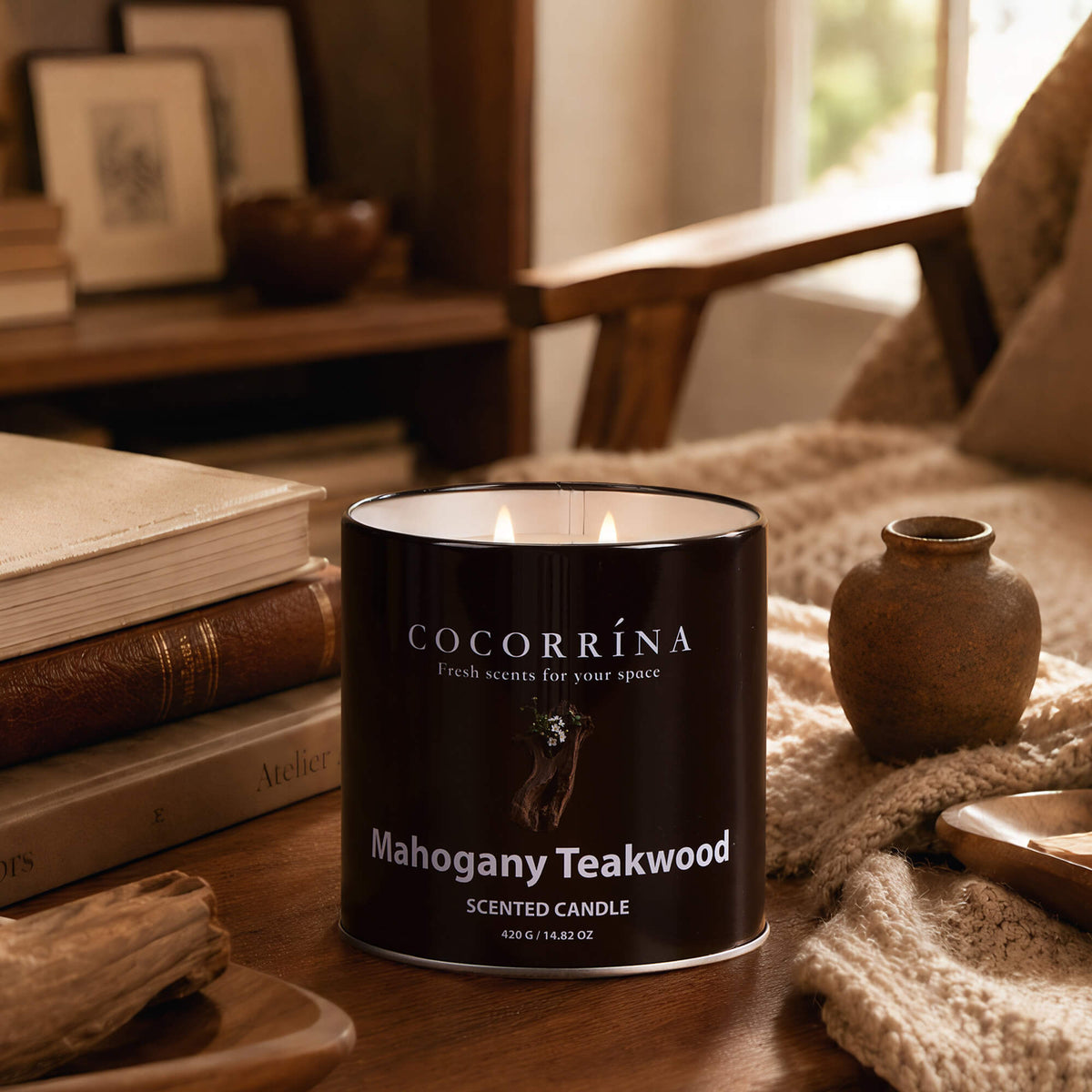 COCORRÍNA Mahogany Teakwood Candle 14.82oz