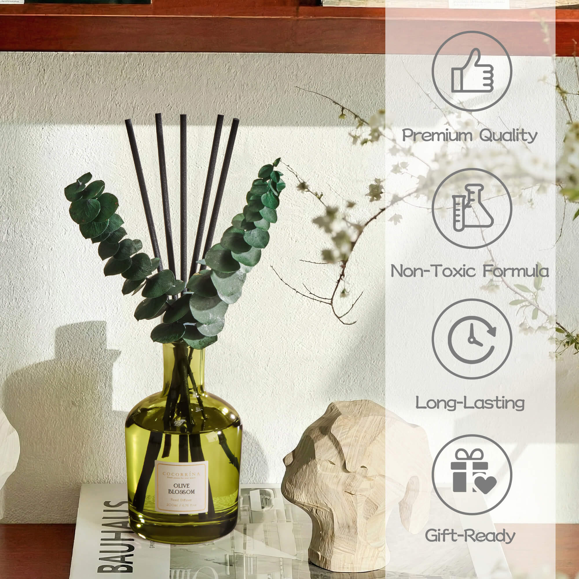 COCORRÍNA Olive Blossom Reed Diffuser Set