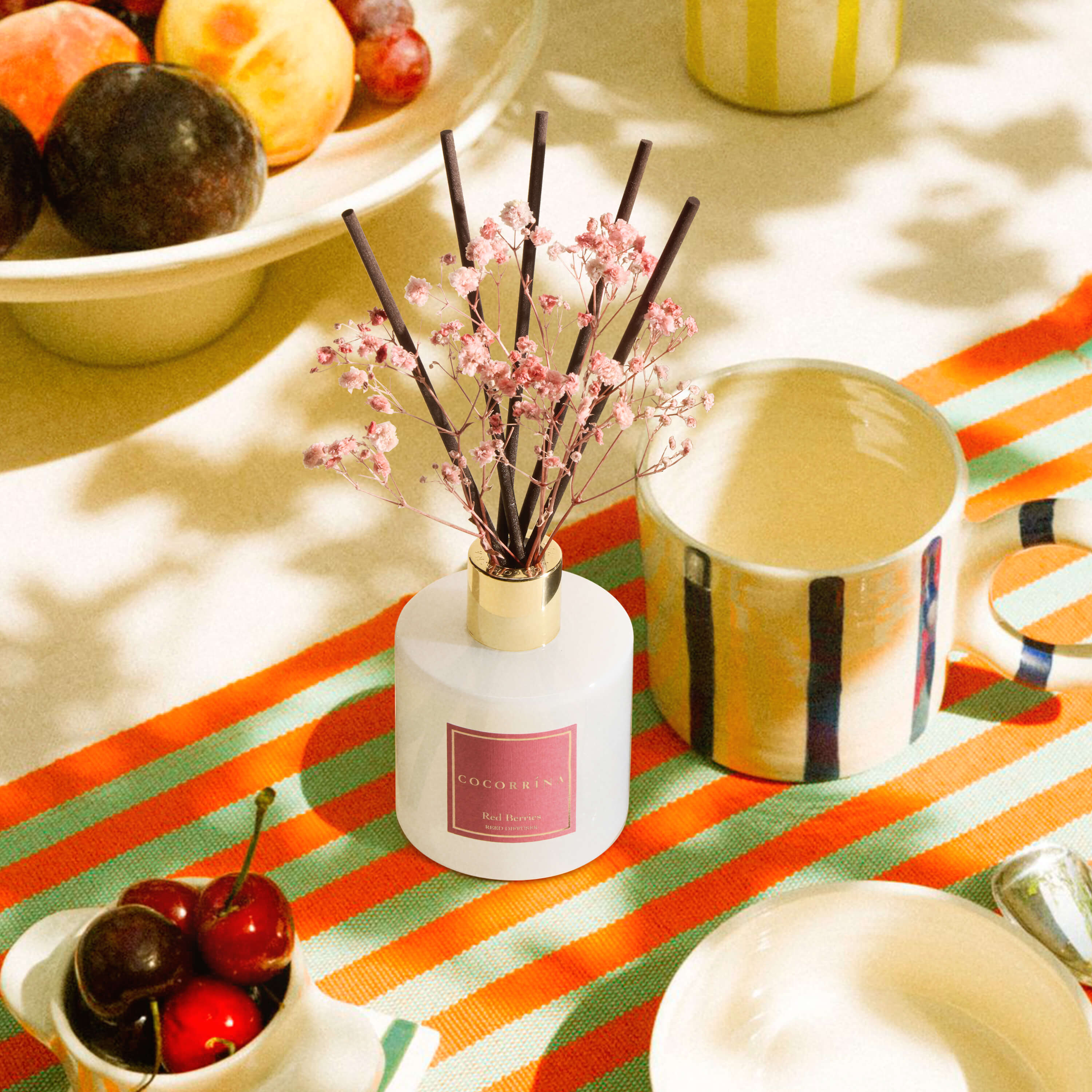 COCORRÍNA Red Berries Reed Diffuser Set