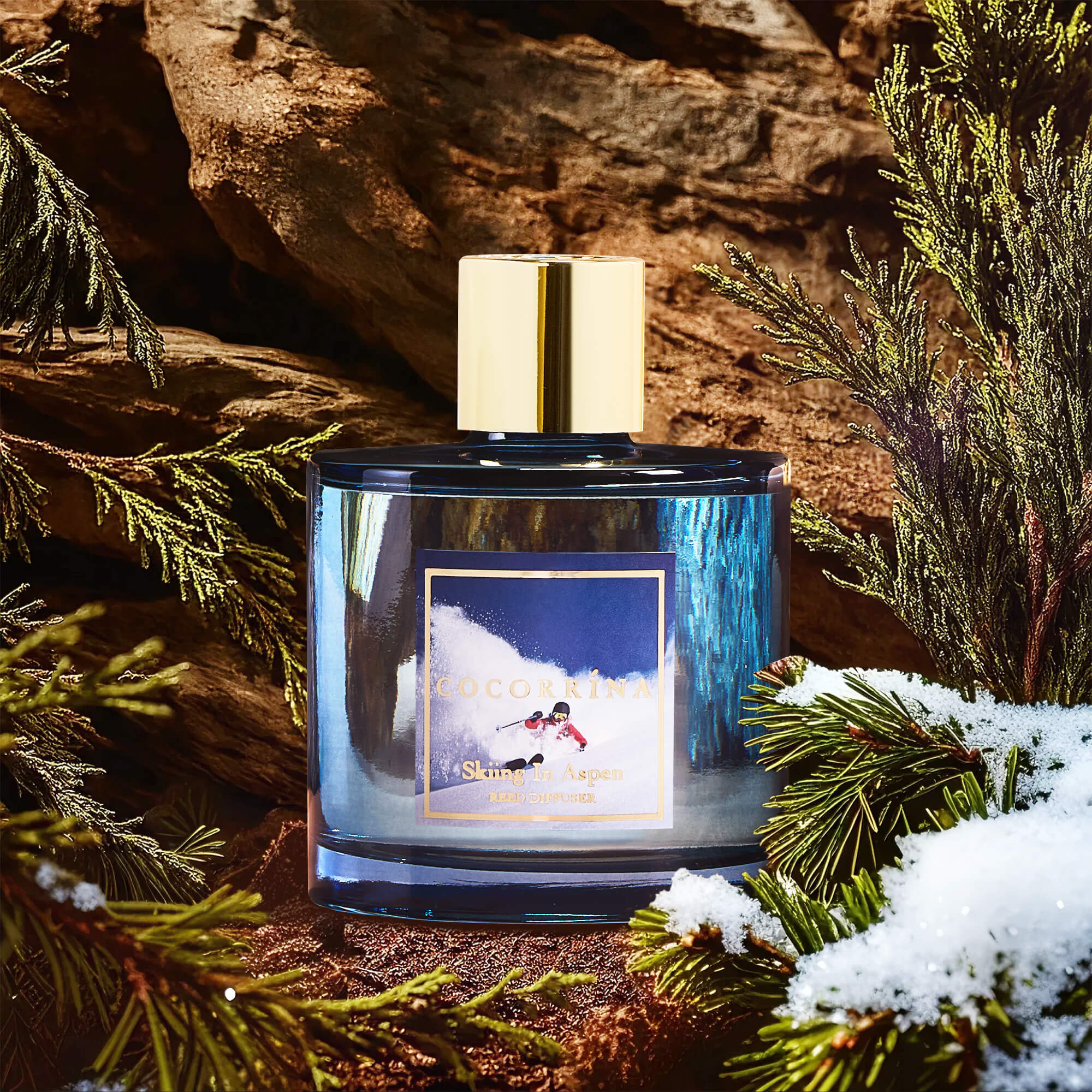COCORRÍNA Skiing in Aspen Reed Diffuser Set