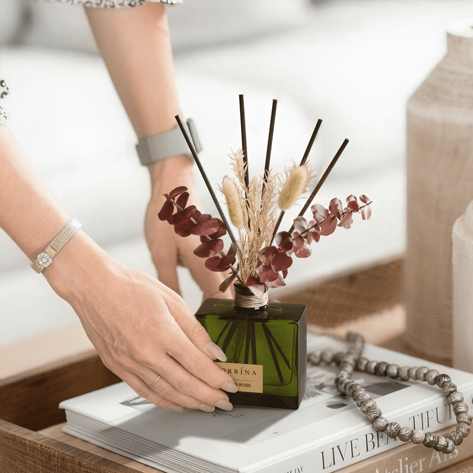 COCORRÍNA Sandalwood Rose Reed Diffuser Set