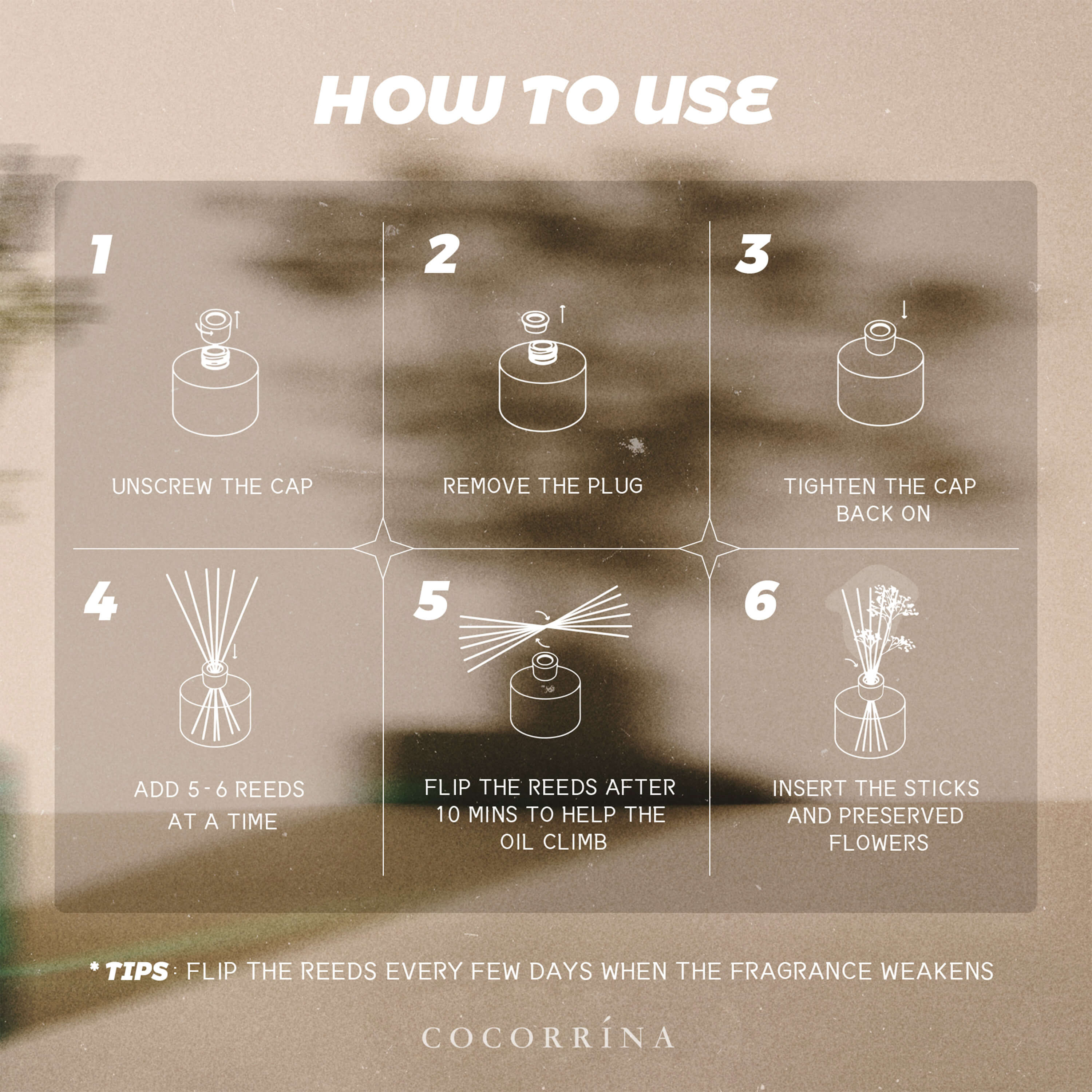 COCORRÍNA Strawberry with Cream Reed Diffuser Set