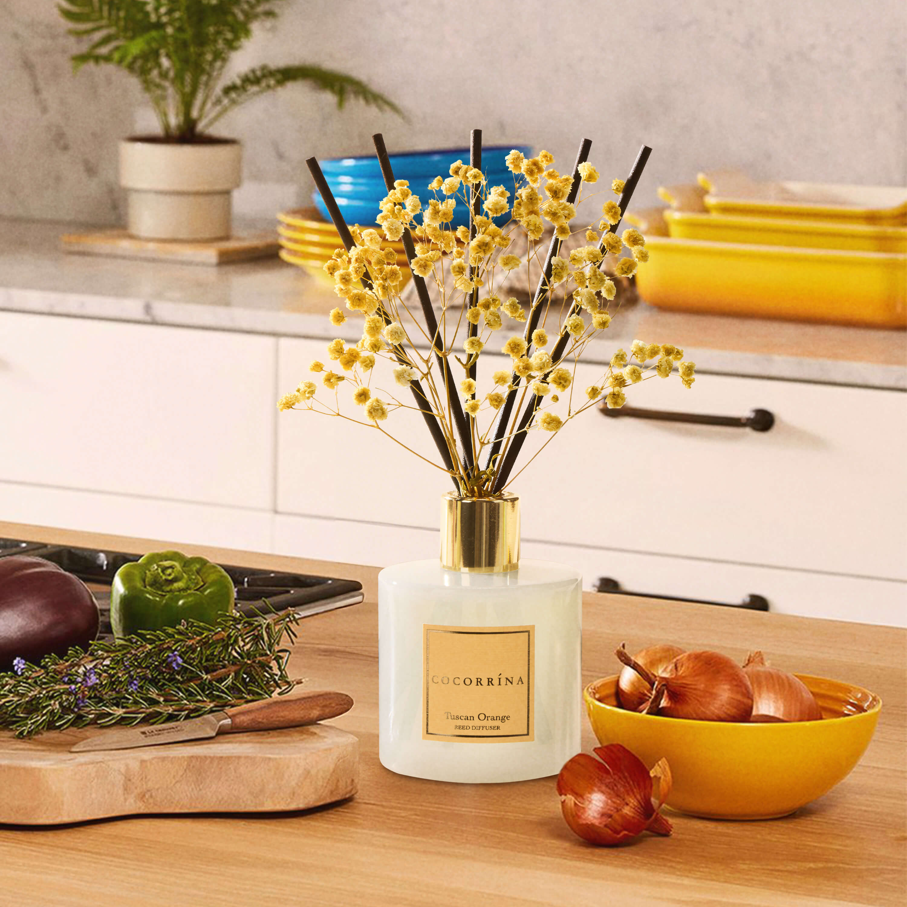 COCORRÍNA Tuscan Orange Reed Diffuser Set