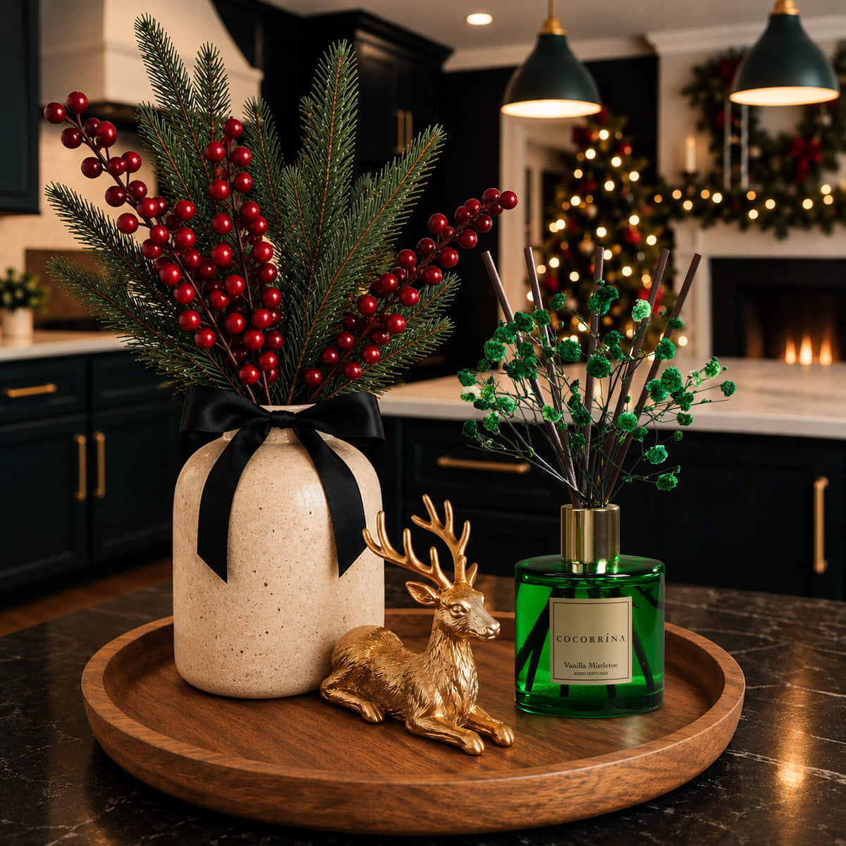 COCORRÍNA Christmas Reed Diffuser Set