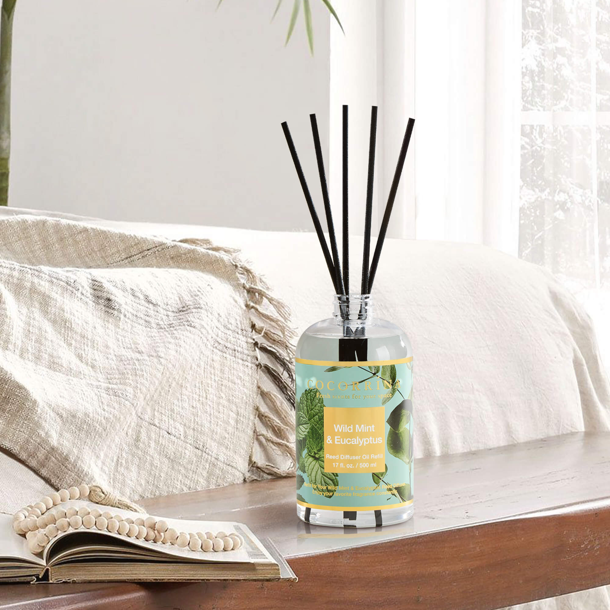 COCORRÍNA Wild Mint & Eucalyptus Diffuser Refill 16.9 floz
