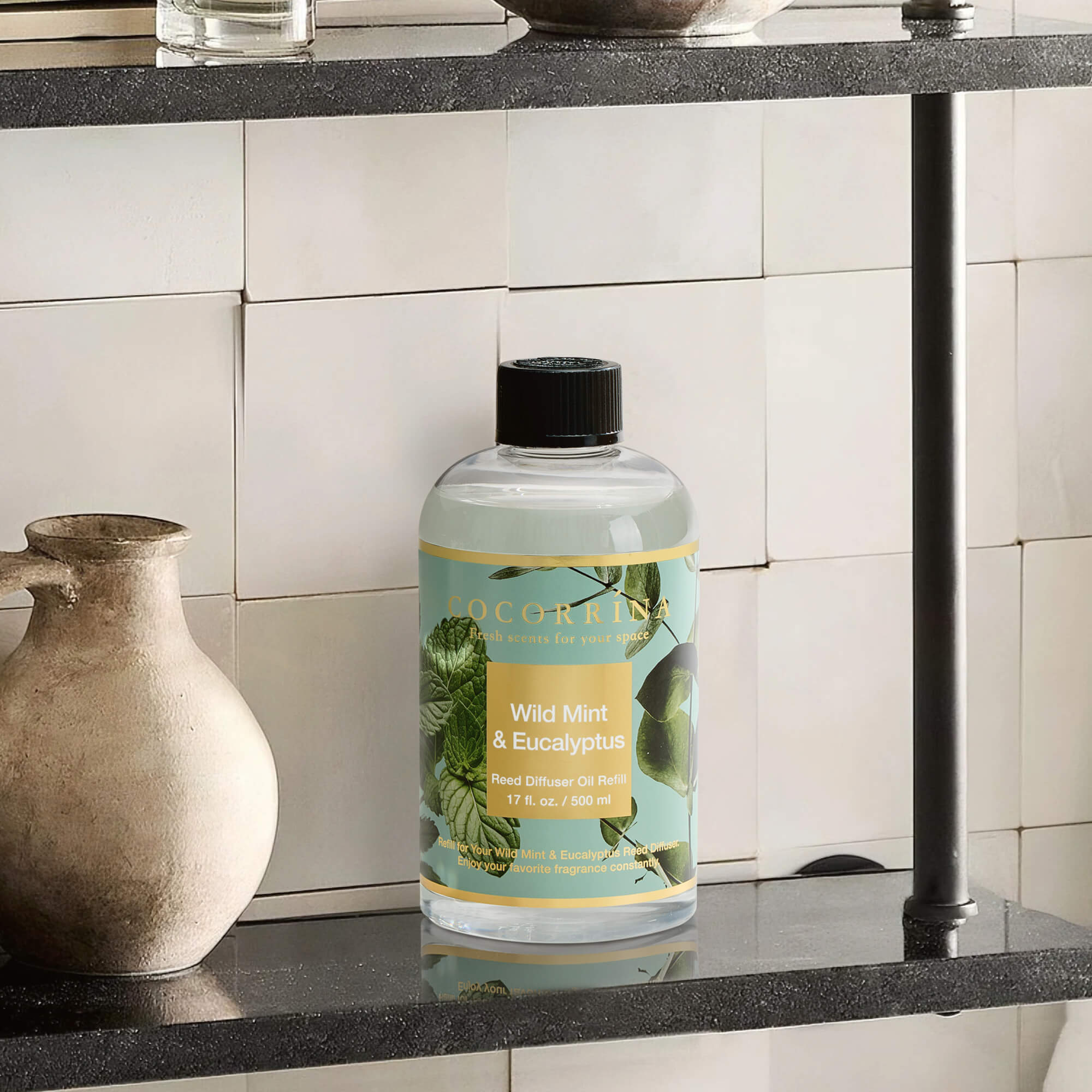 COCORRÍNA Wild Mint & Eucalyptus Diffuser Refill 16.9 floz