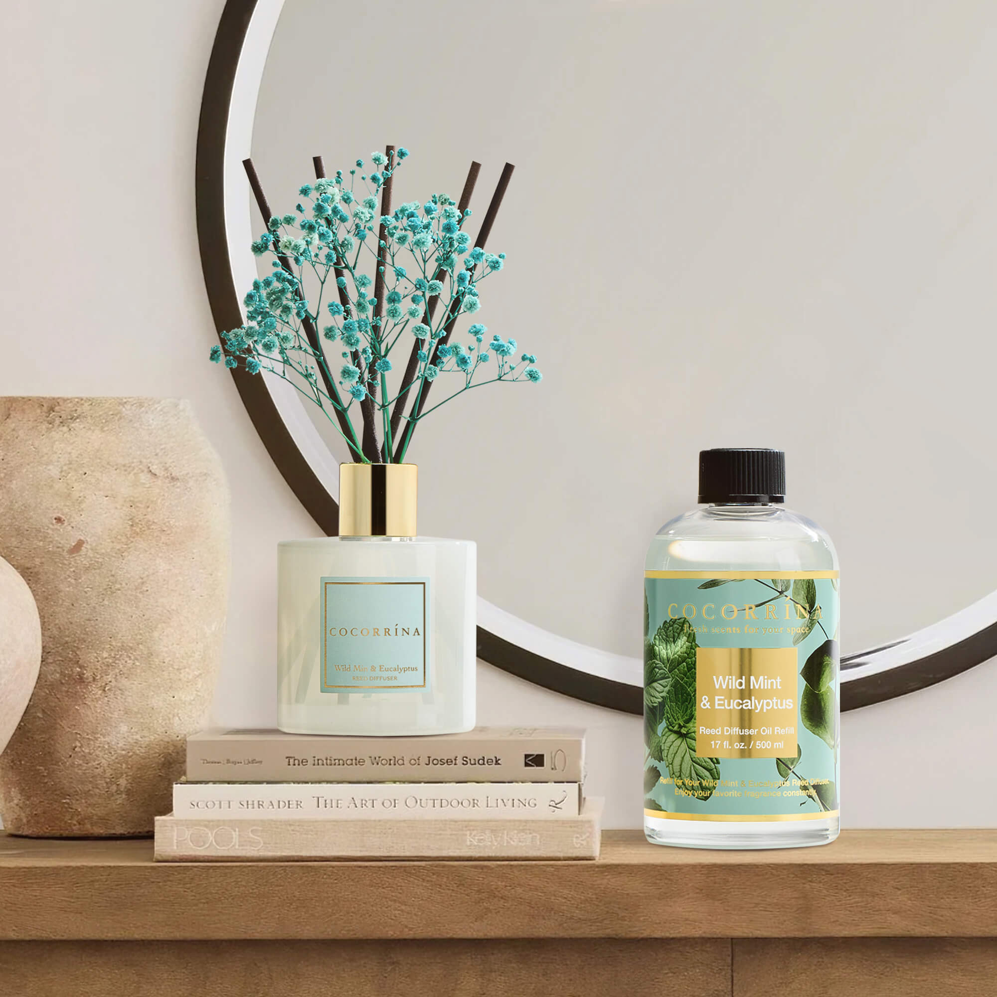COCORRÍNA Wild Mint & Eucalyptus Diffuser Refill 16.9 floz