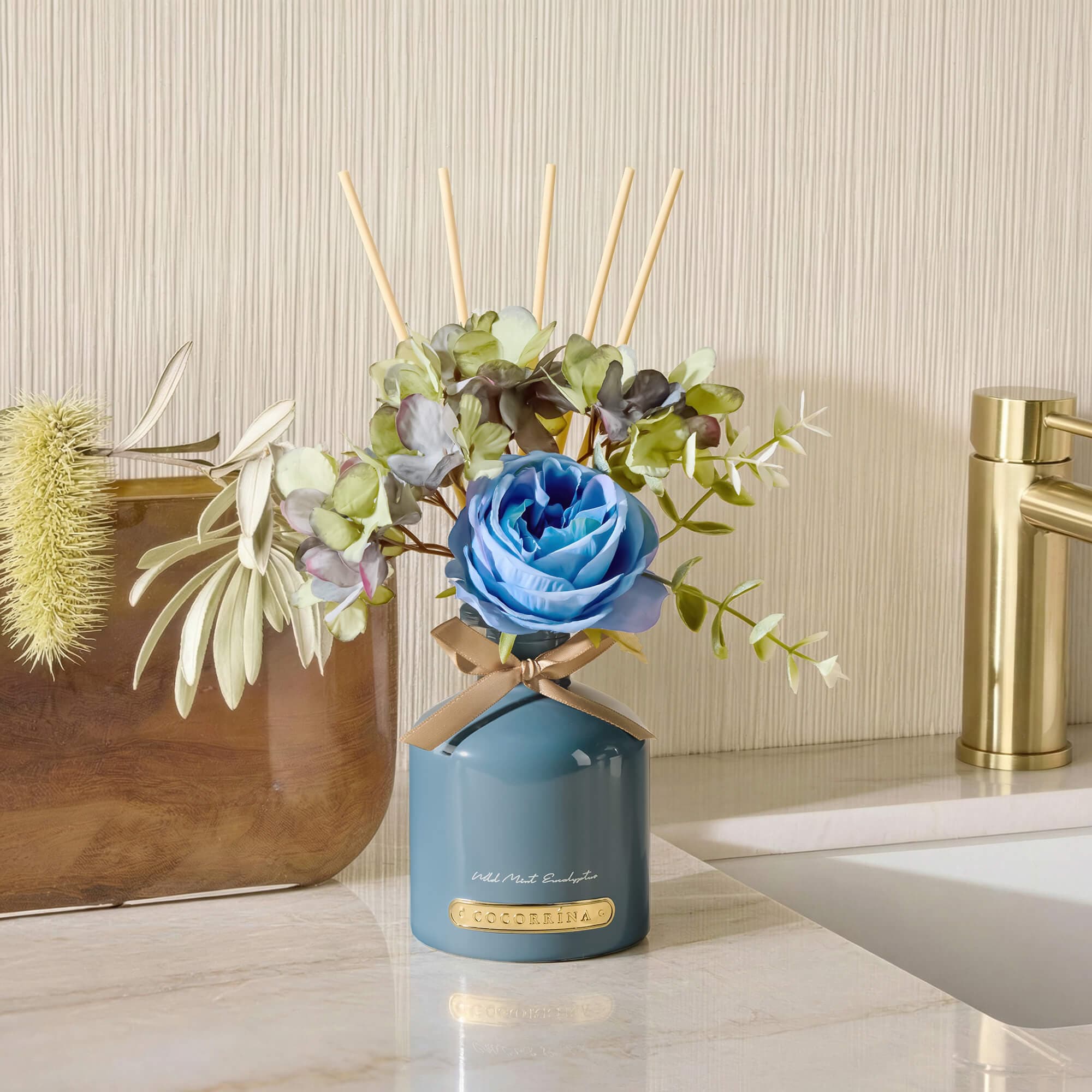 COCORRÍNA Wild Mint & Eucalyptus Reed Diffuser Set