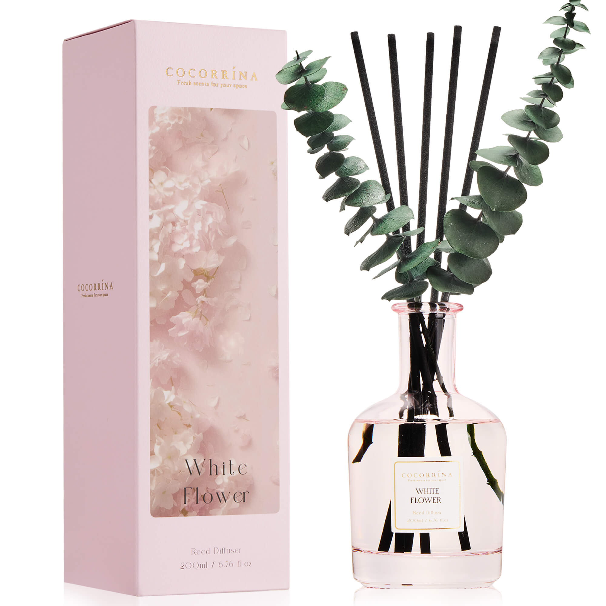 COCORRÍNA White Flower Reed Diffuser Set