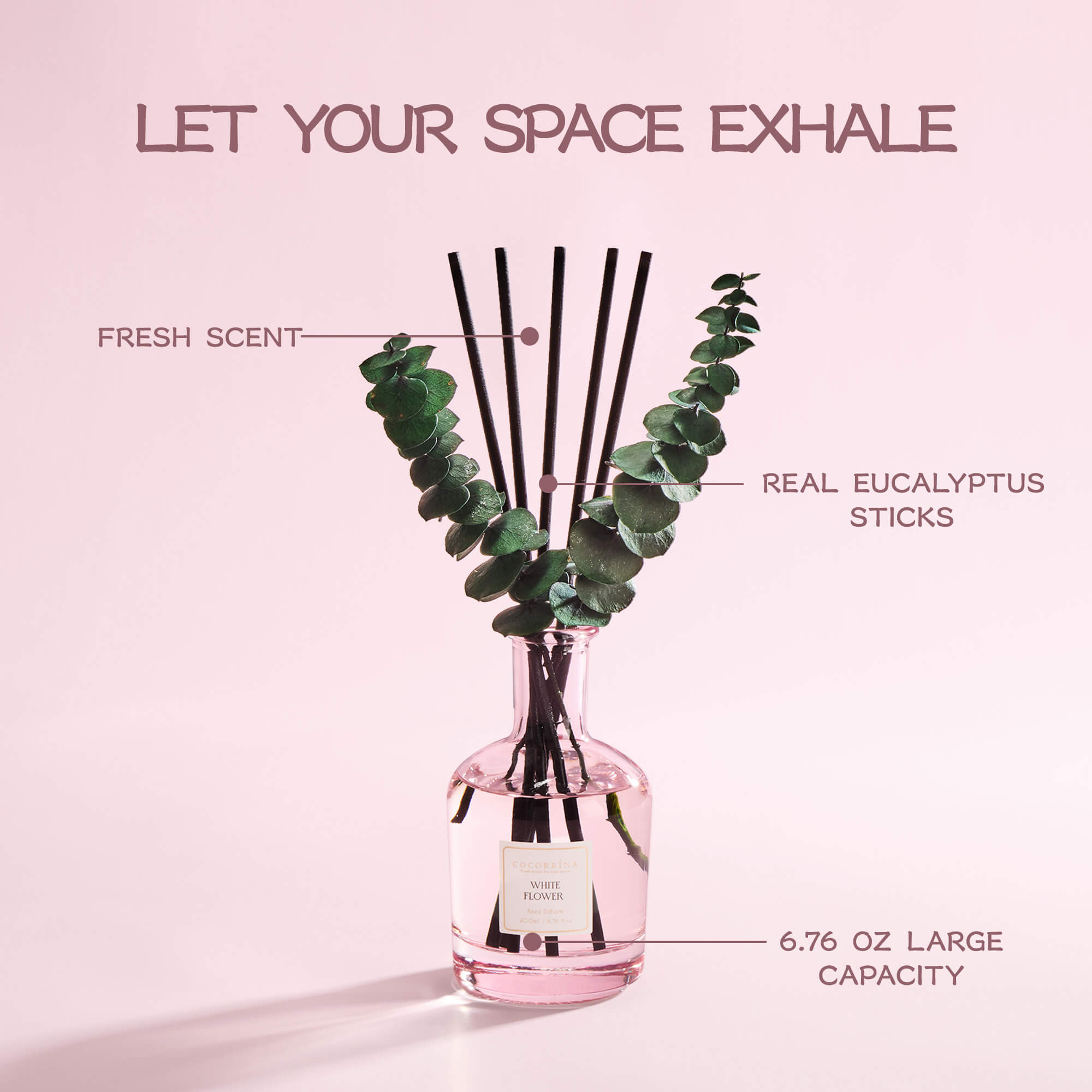 COCORRÍNA White Flower Reed Diffuser Set