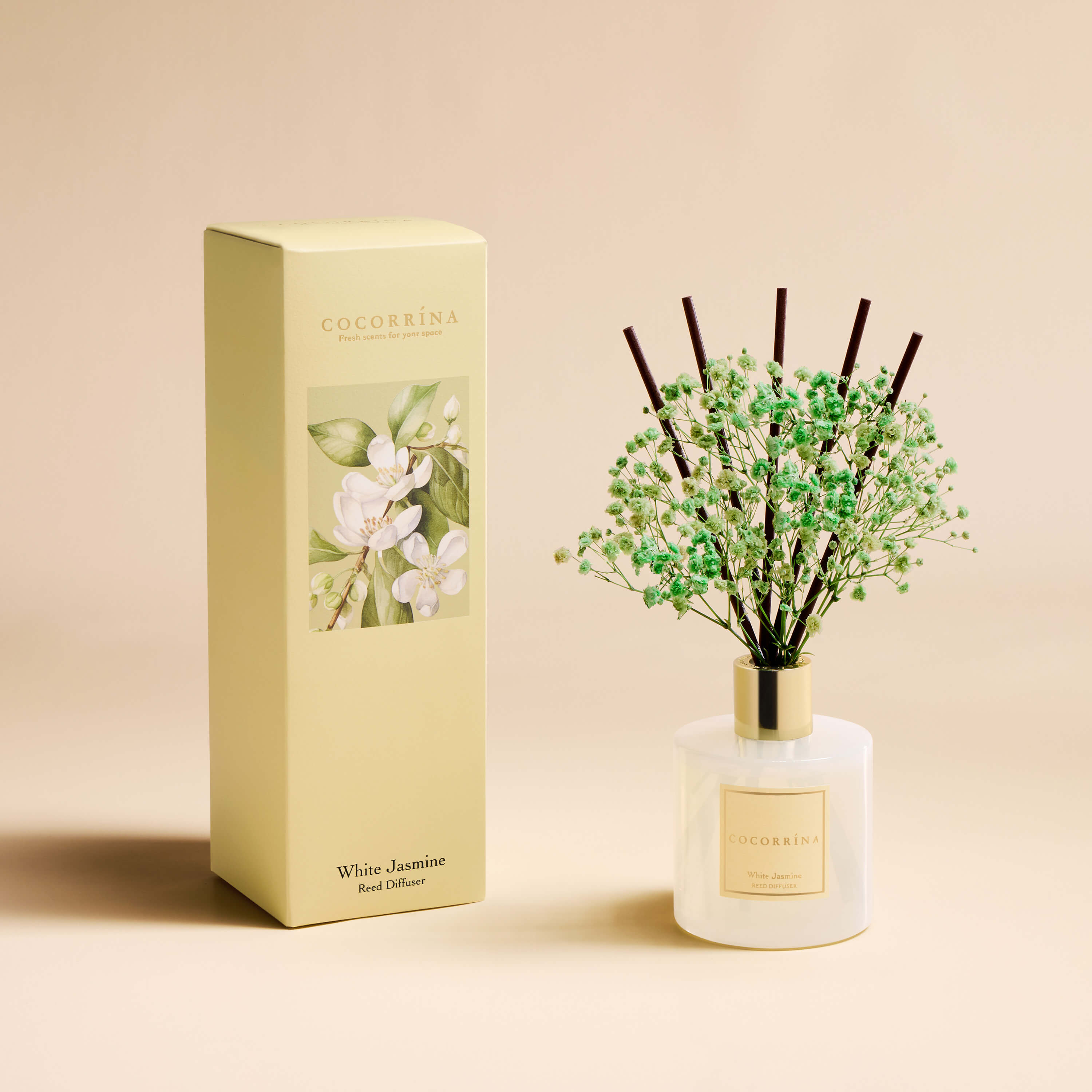 COCORRÍNA White Jasmine Reed Diffuser Set