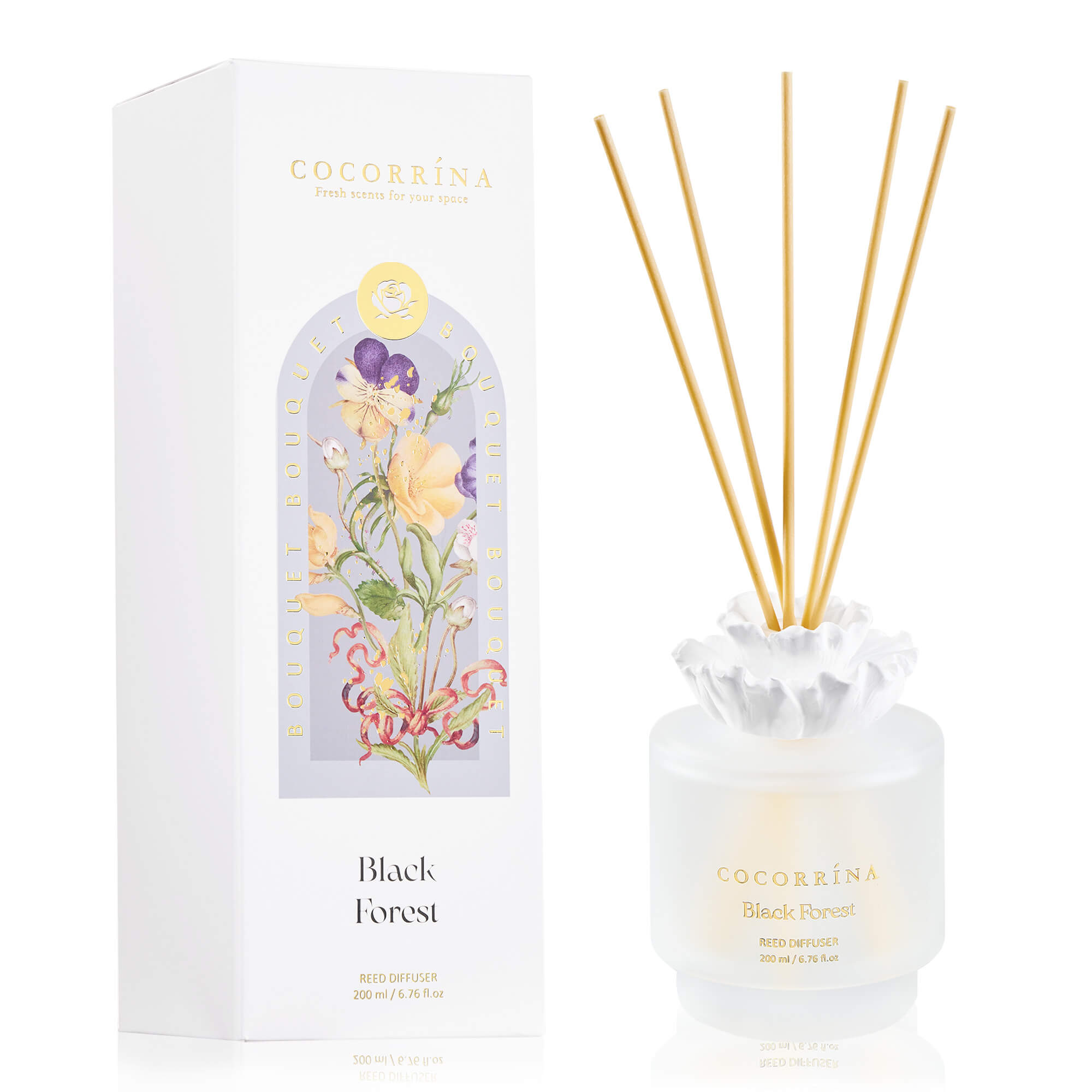 COCORRÍNA Gypsum Flower Black Forest Reed Diffuser