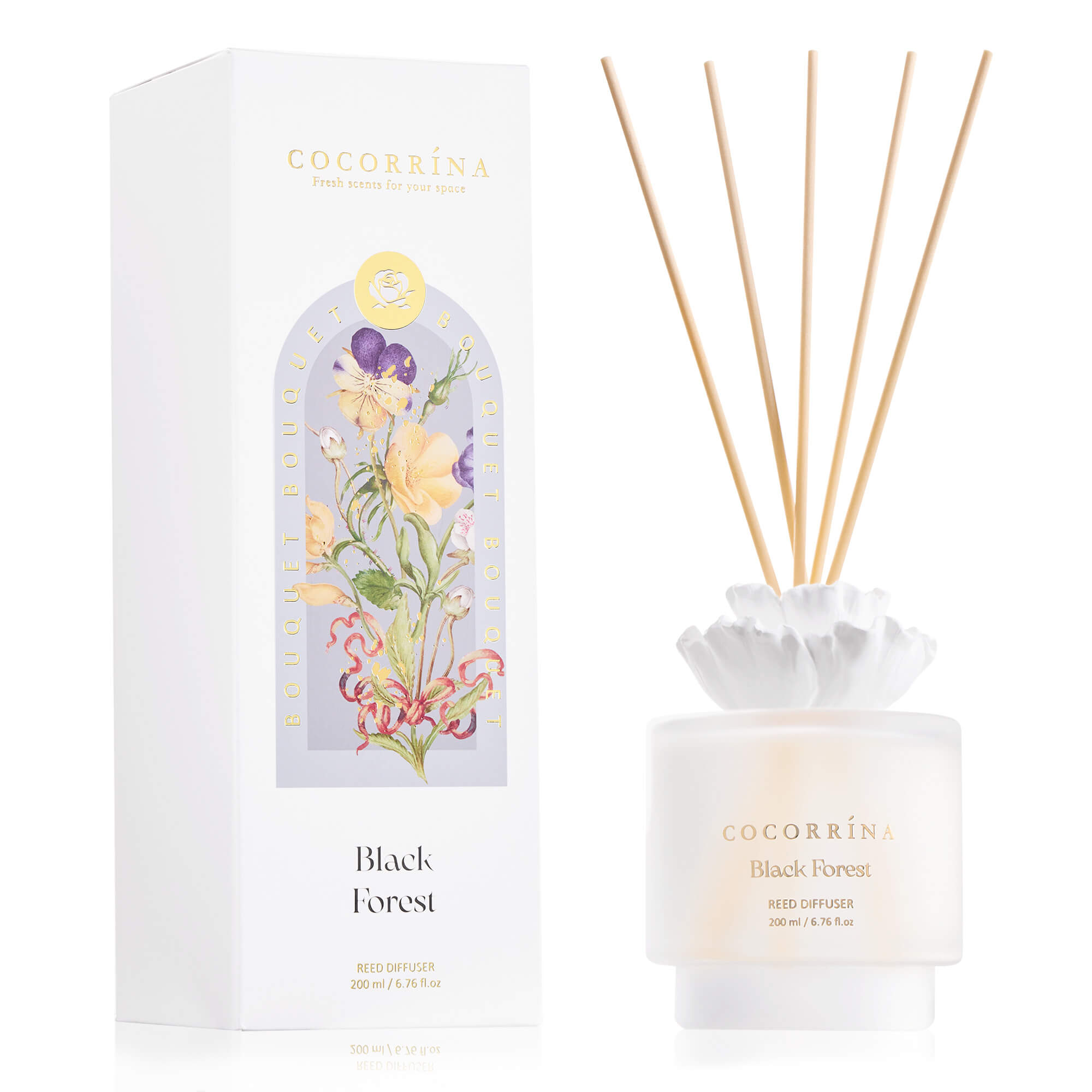 COCORRÍNA Gypsum Flower Black Forest Reed Diffuser