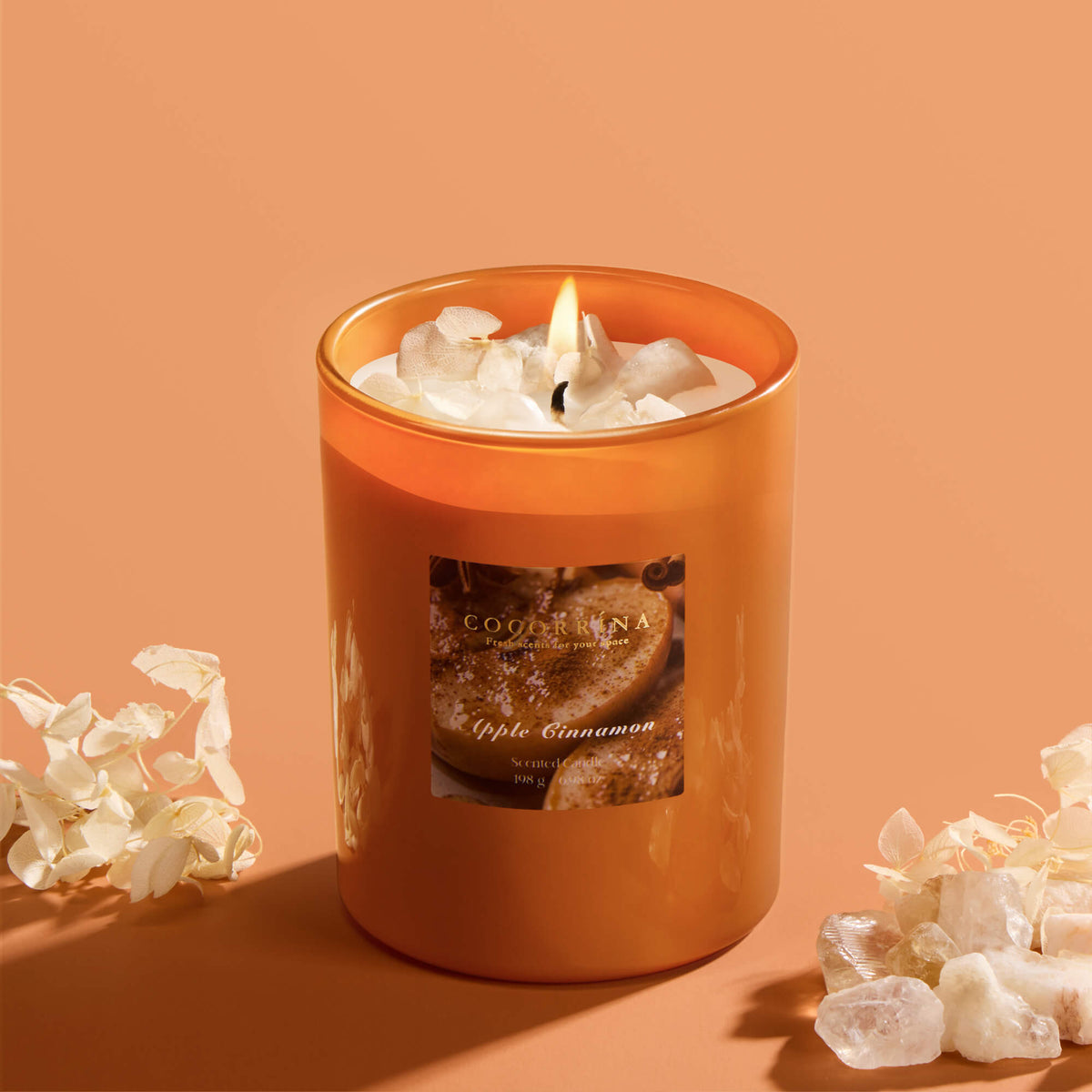 COCORRÍNA Apple Cinnamon Crystal Candle