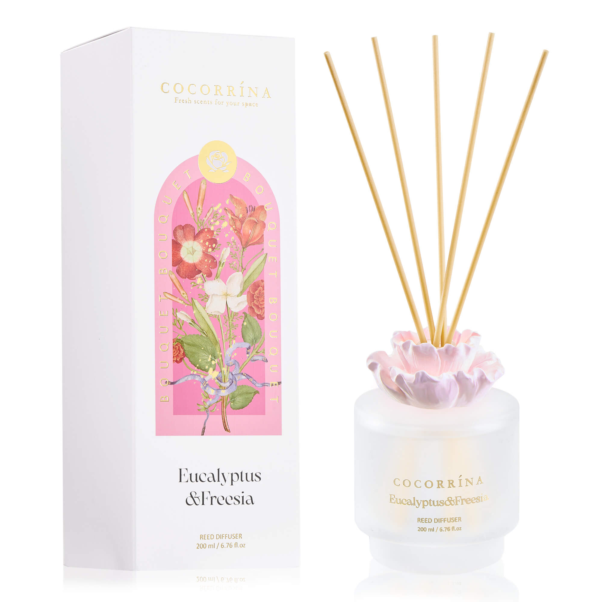 COCORRÍNA Gypsum Flower Eucalyptus & Freesia Reed Diffuser