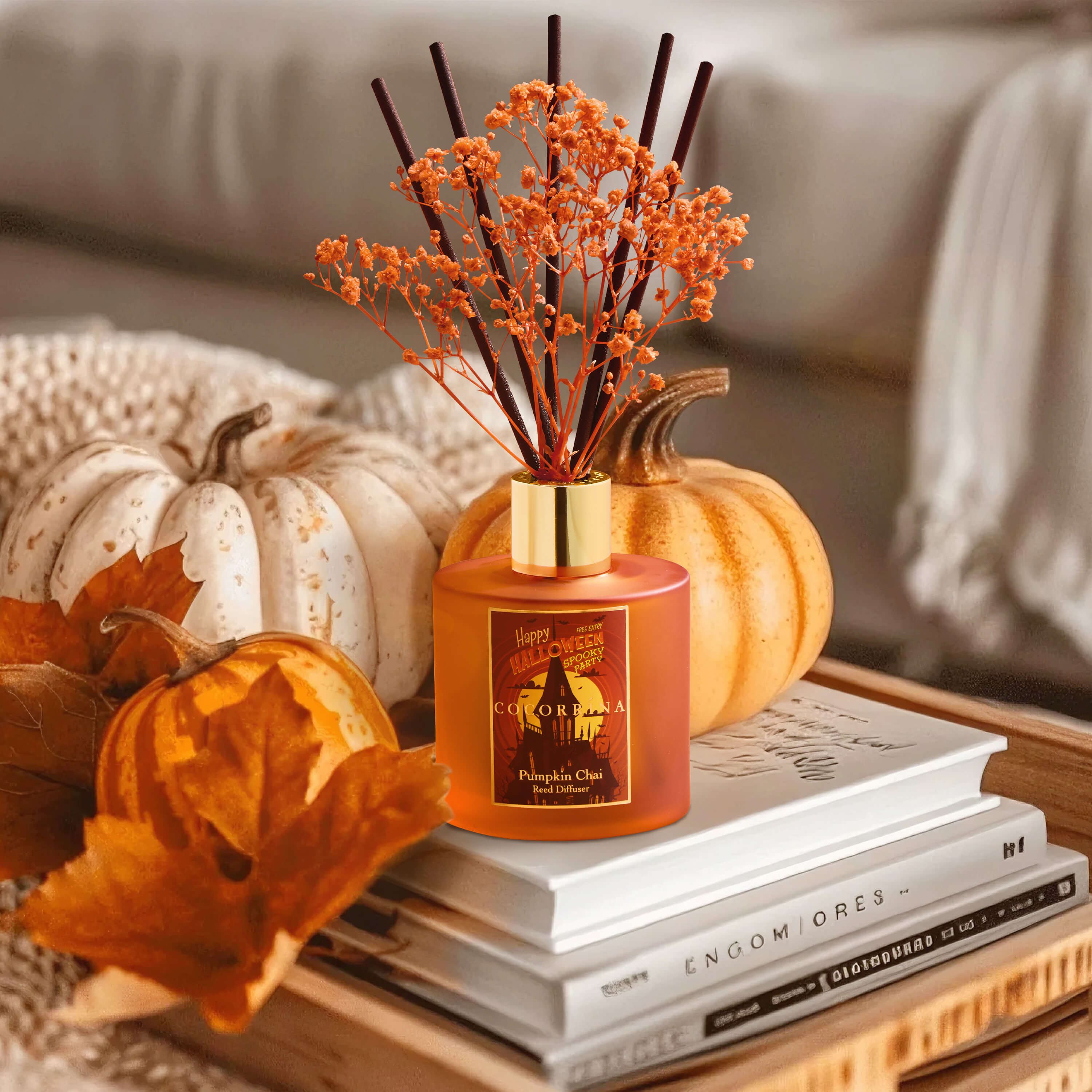 COCORRÍNA Pumpkin Chai Reed diffuser sert