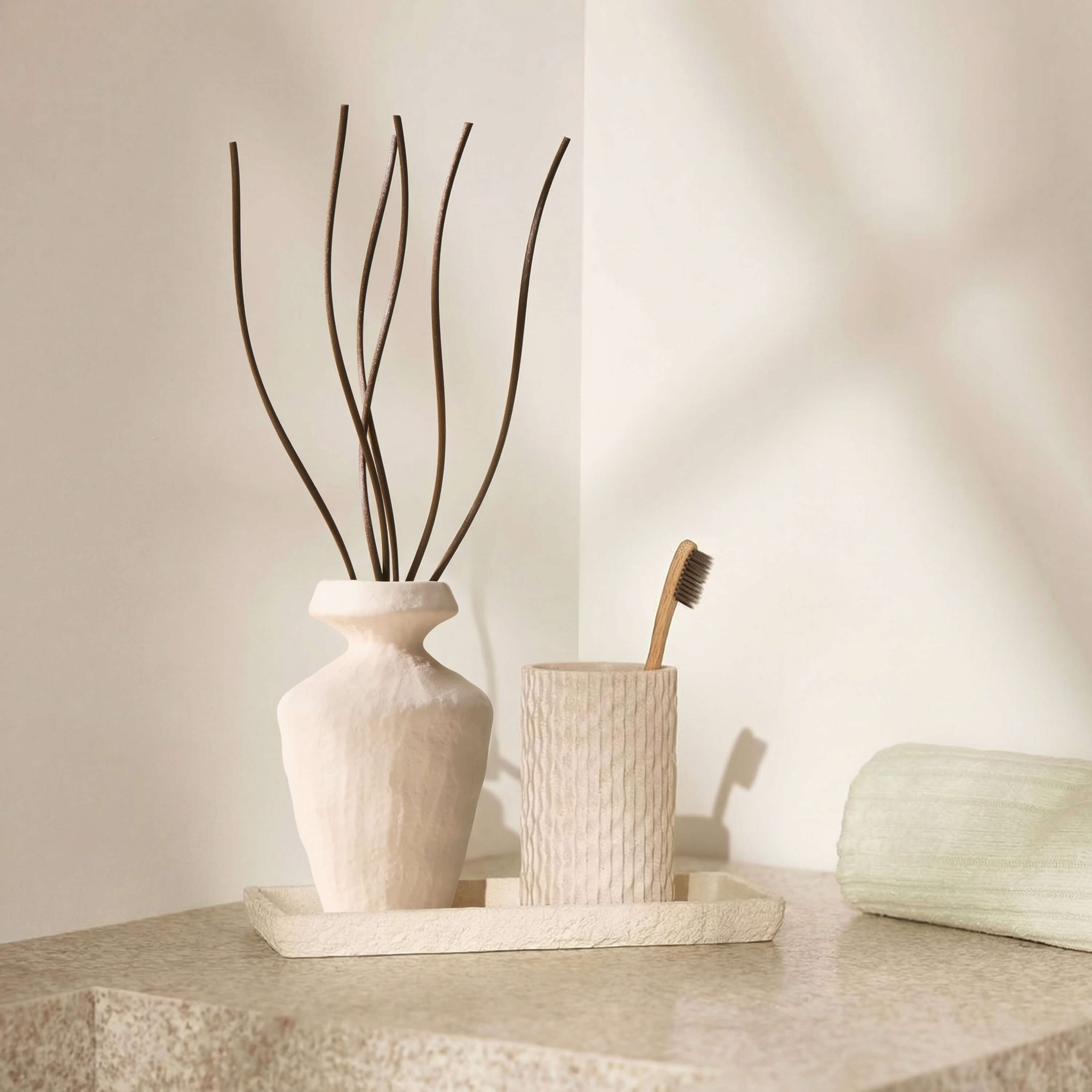 COCORRÍNA Clean Linen Reed Diffuser Set