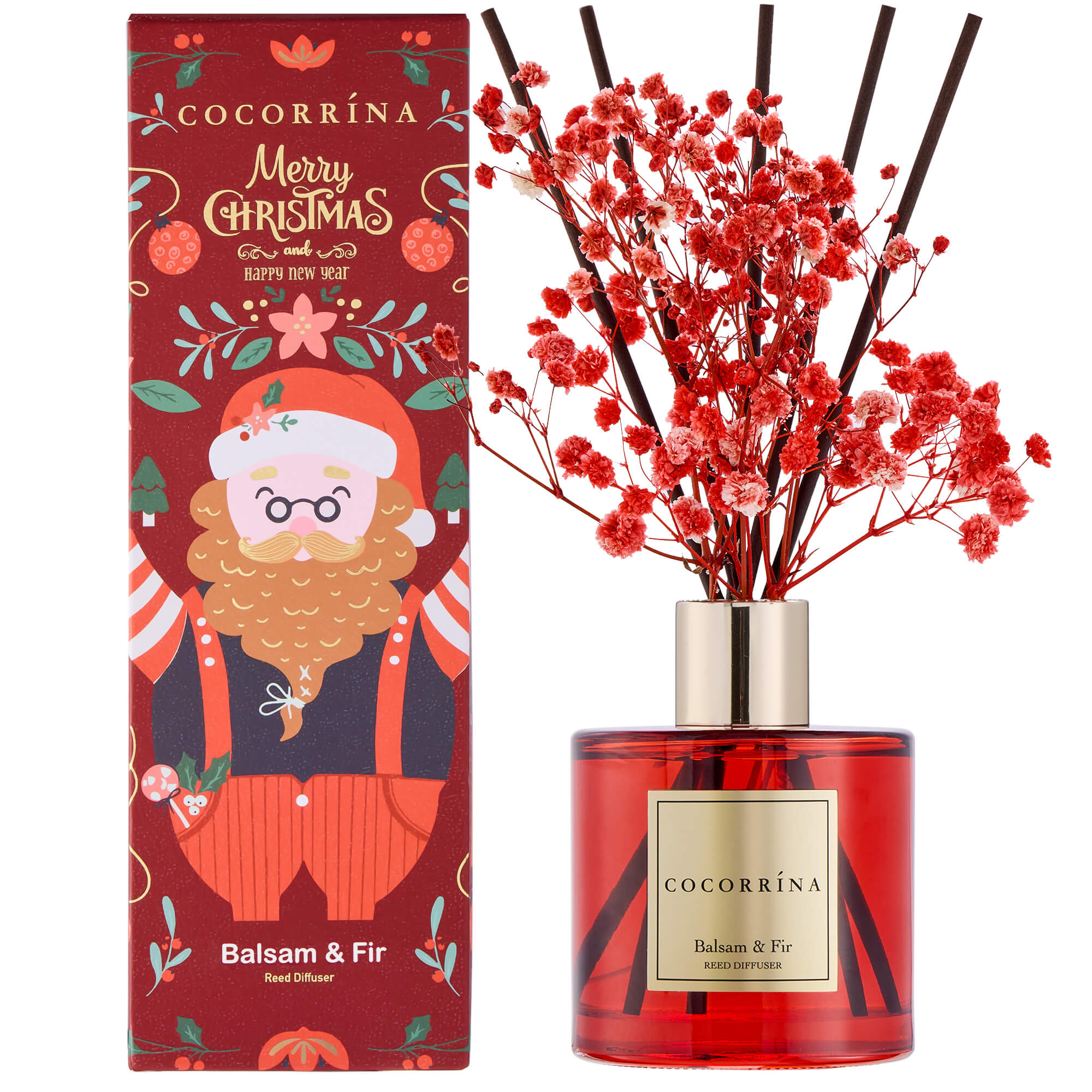 COCORRÍNA Christmas Reed Diffuser Set