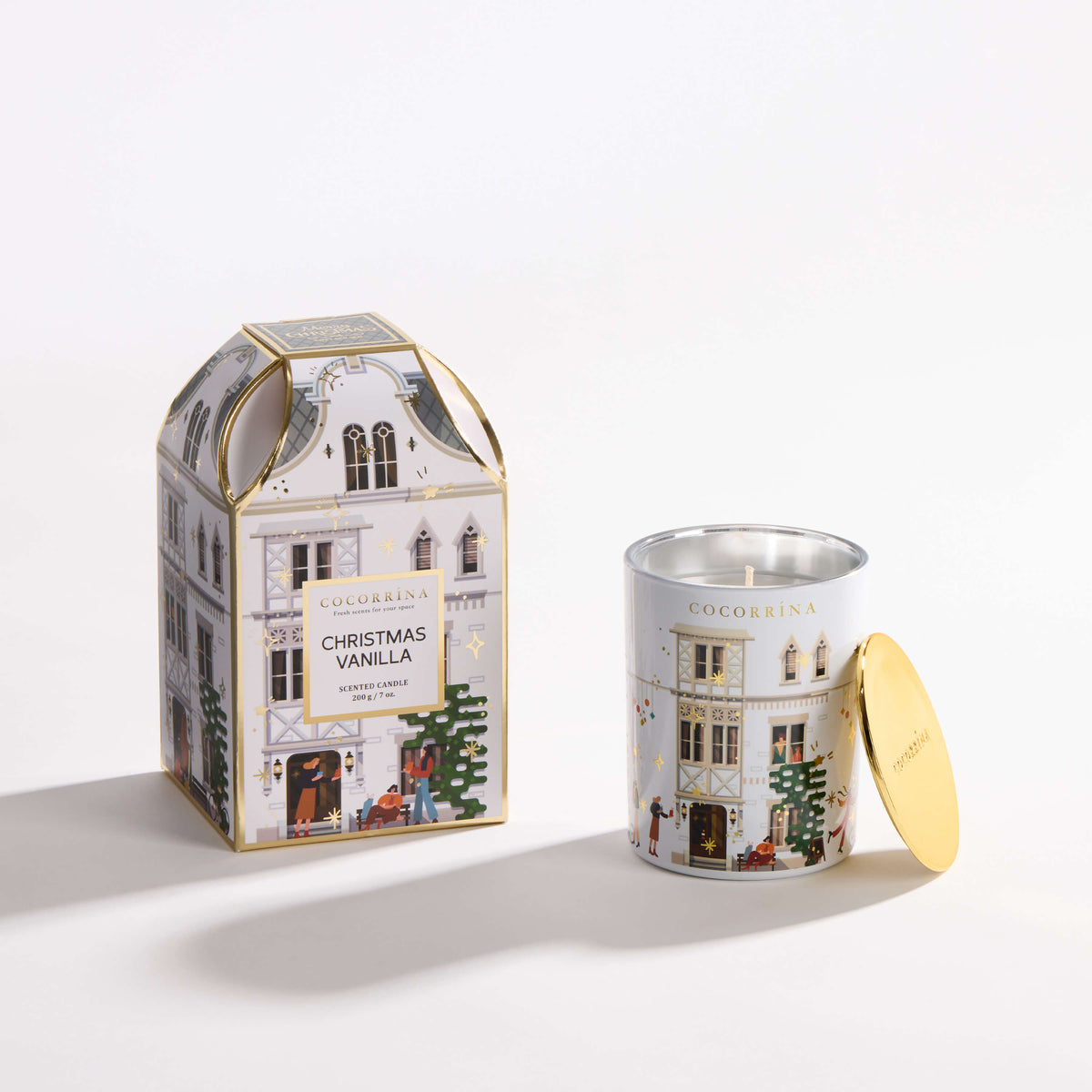 COCORRÍNA Christmas Vanilla House Shape Candle