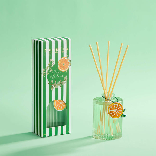 COCORRÍNA Sage & Citrus Reed Diffuser Set