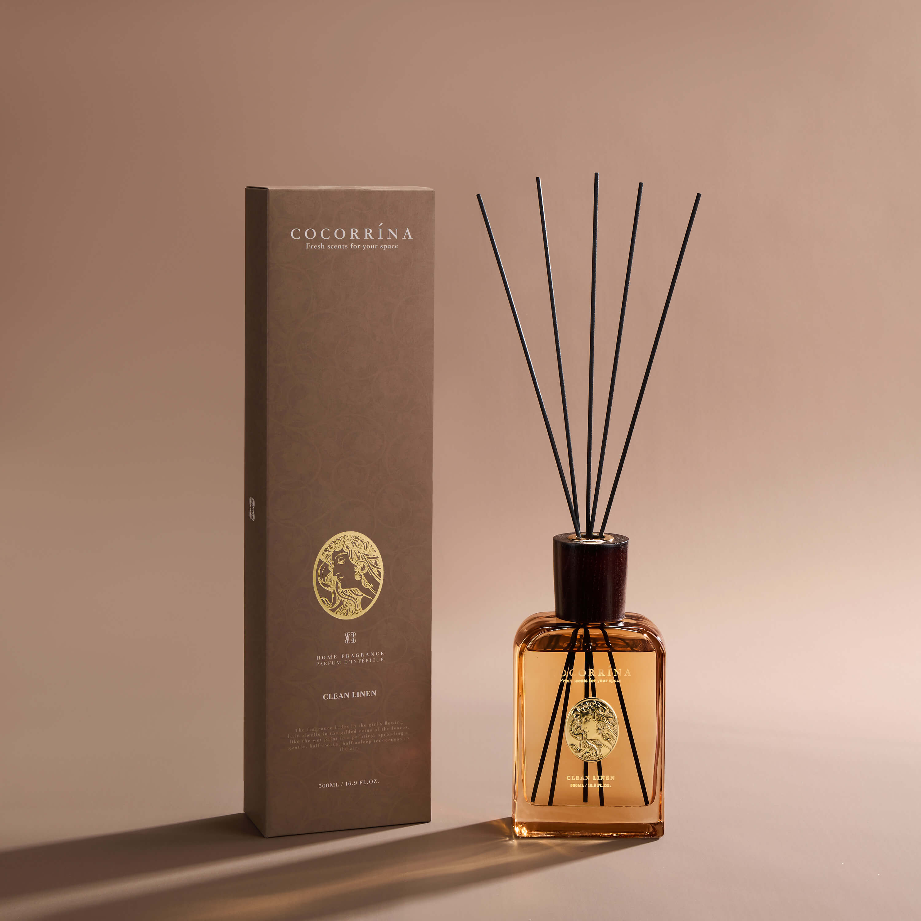 COCORRÍNA Clean Linen Reed Diffuser Set