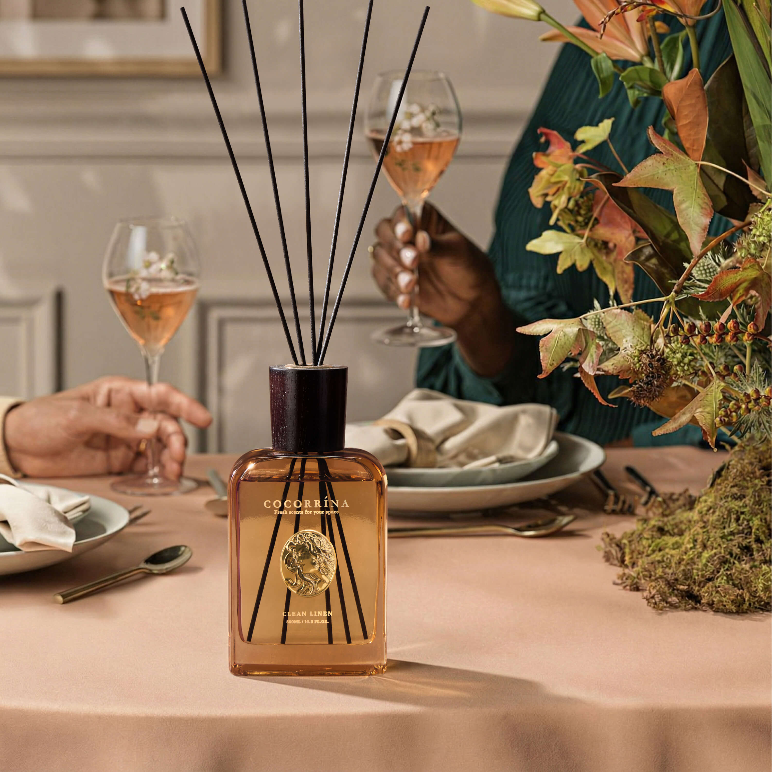 COCORRÍNA Clean Linen Reed Diffuser Set