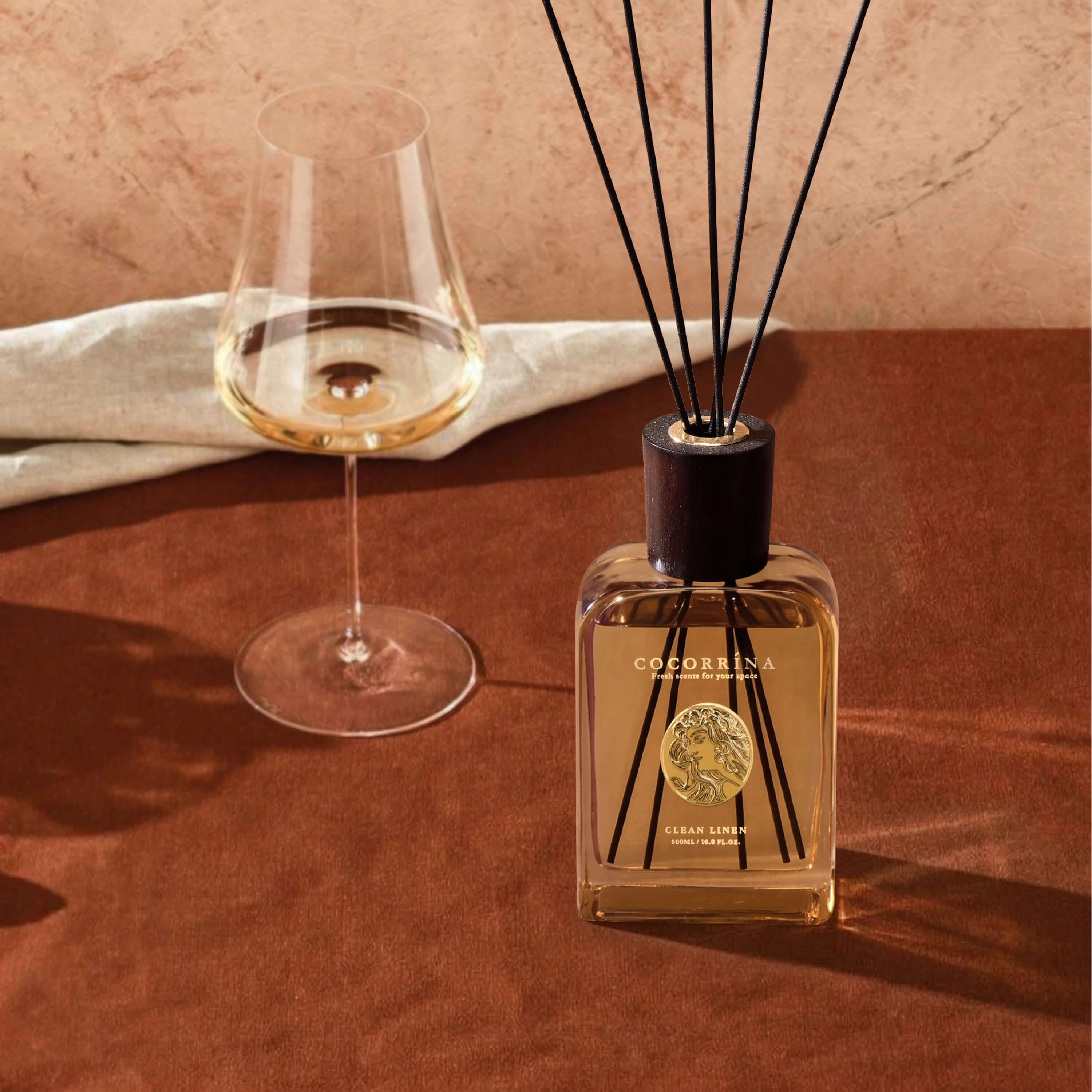 COCORRÍNA Clean Linen Reed Diffuser Set
