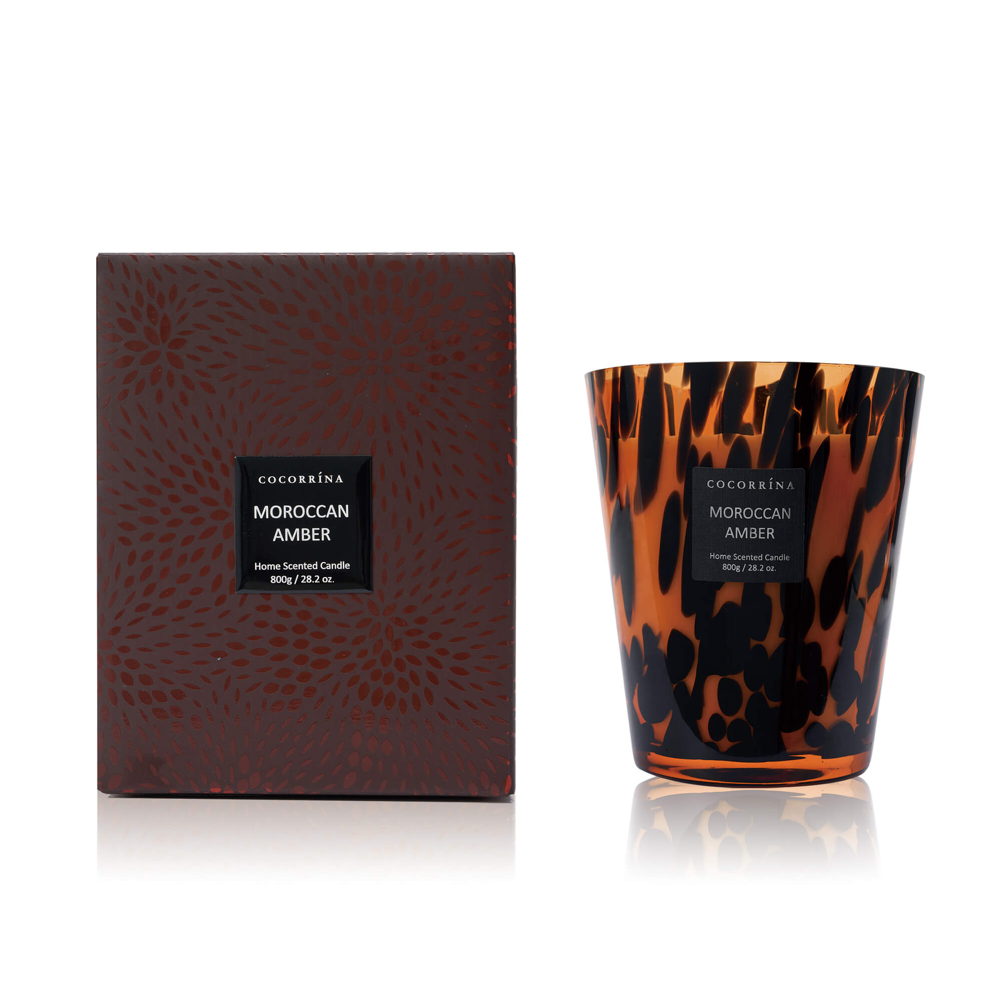 COCORRÍNA 800g Moroccan Amber Zebra Series  3-Wick Candle