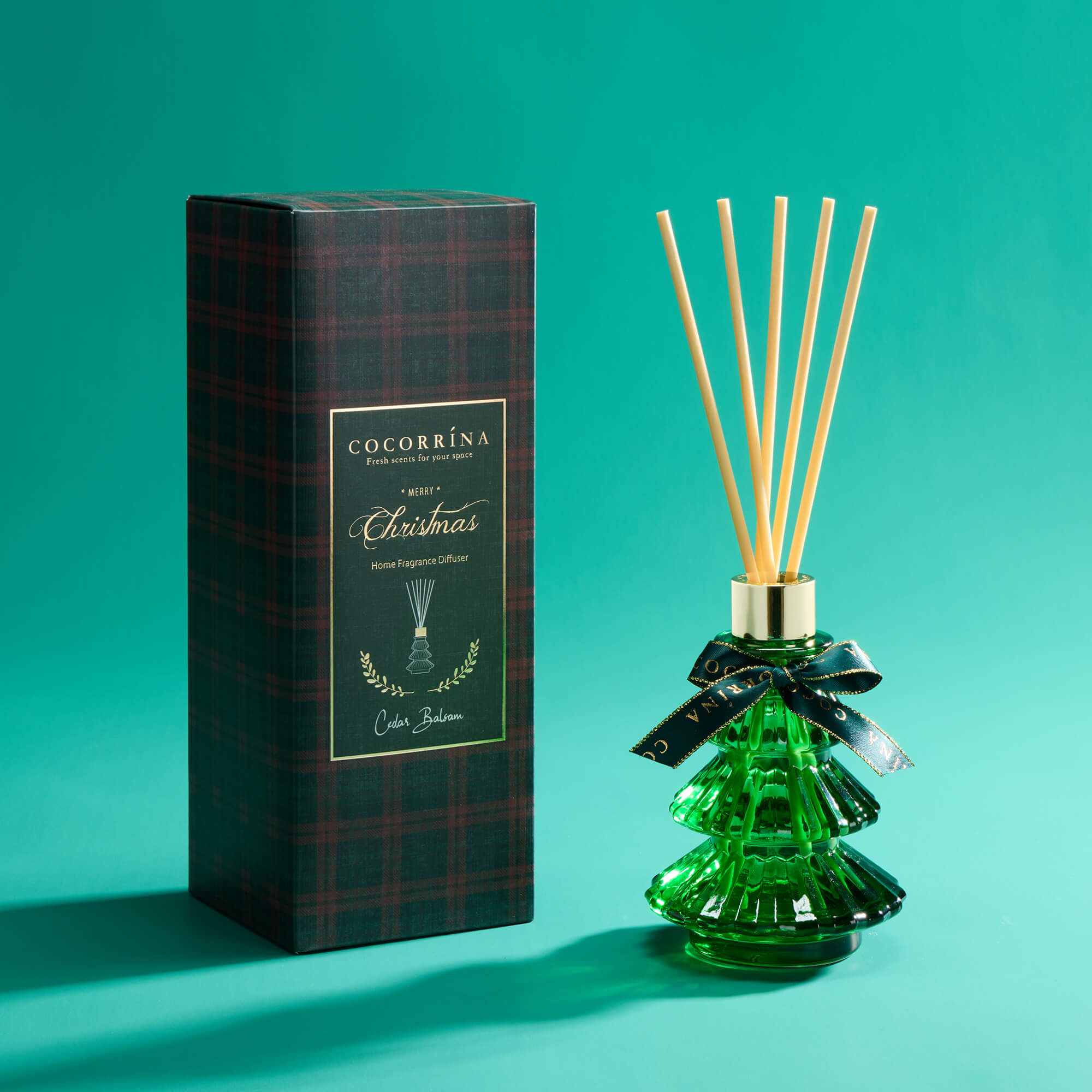 COCORRÍNA Christmas Tree Reed Diffuser Set