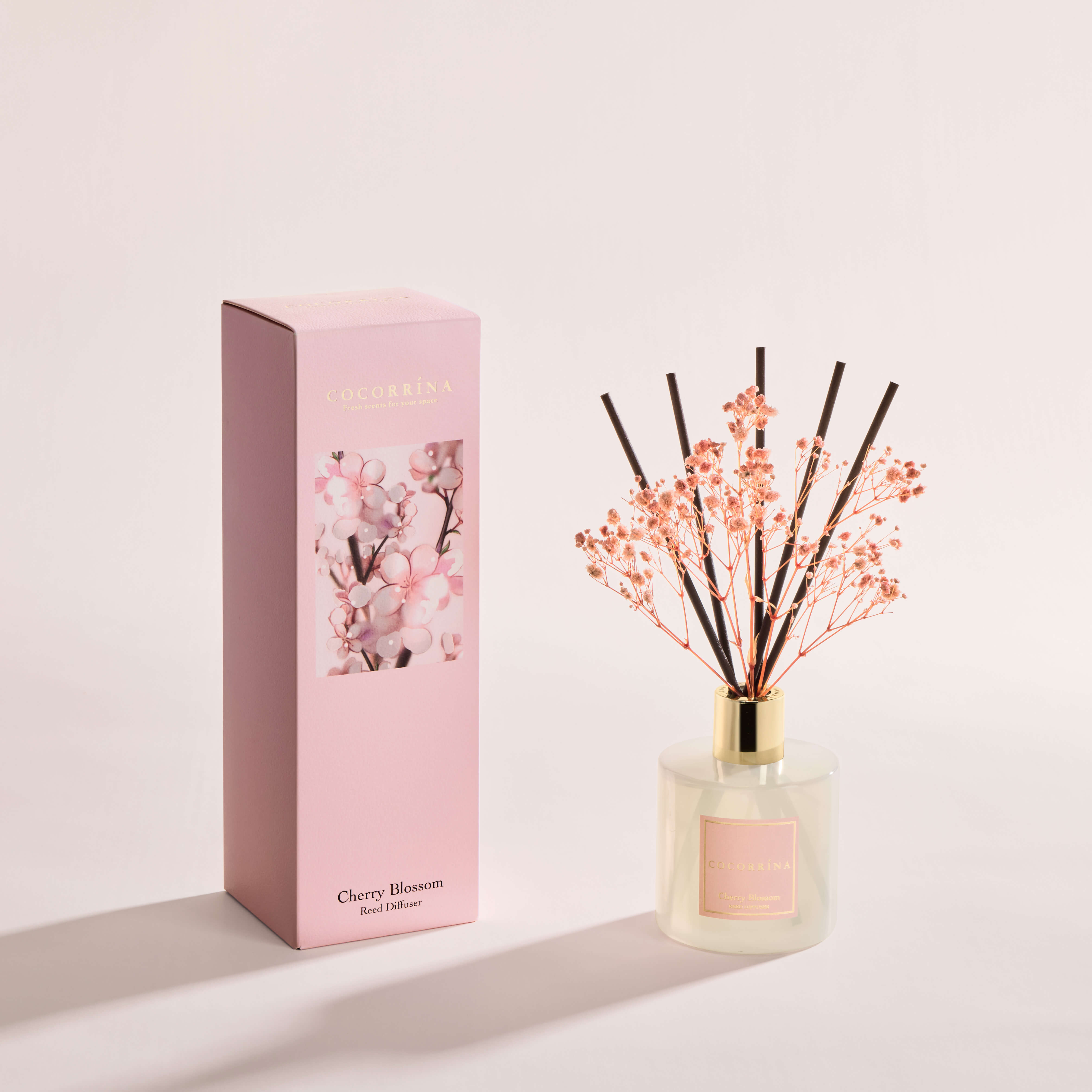 Profumatore Per Ambienti 180ml - Cherry Blossom Fioritura Di Ciliegio - Diffusore Con 8 Bastoncini - Fragranza Per Casa, Bagno, Camera