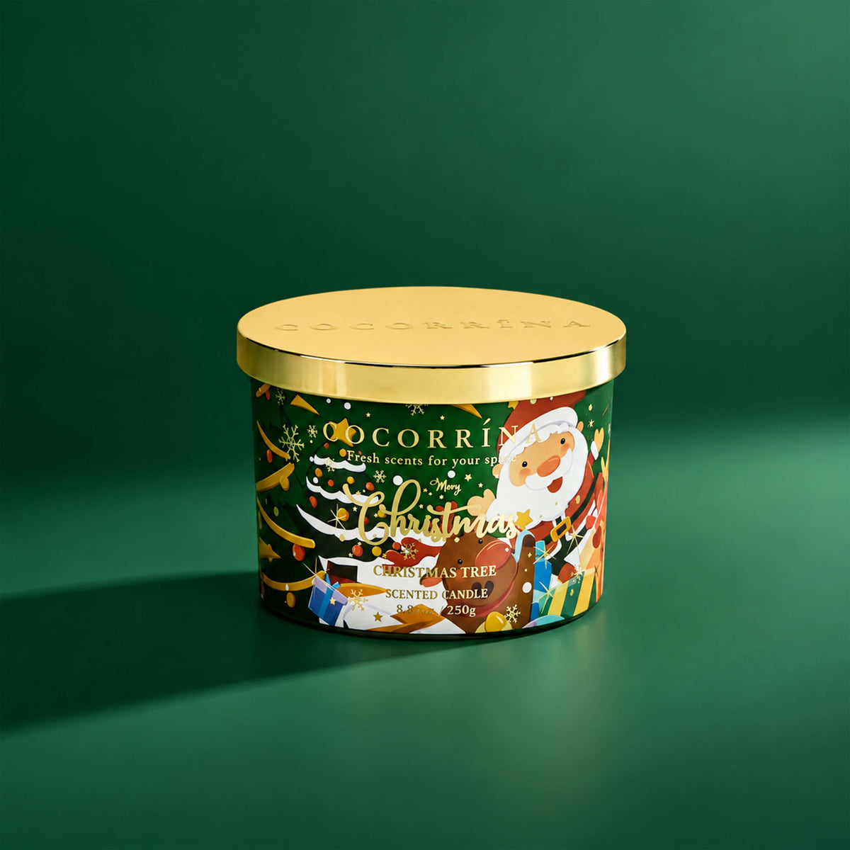 COCORRÍNA 8.8 oz Christamas 3-Wick Candle