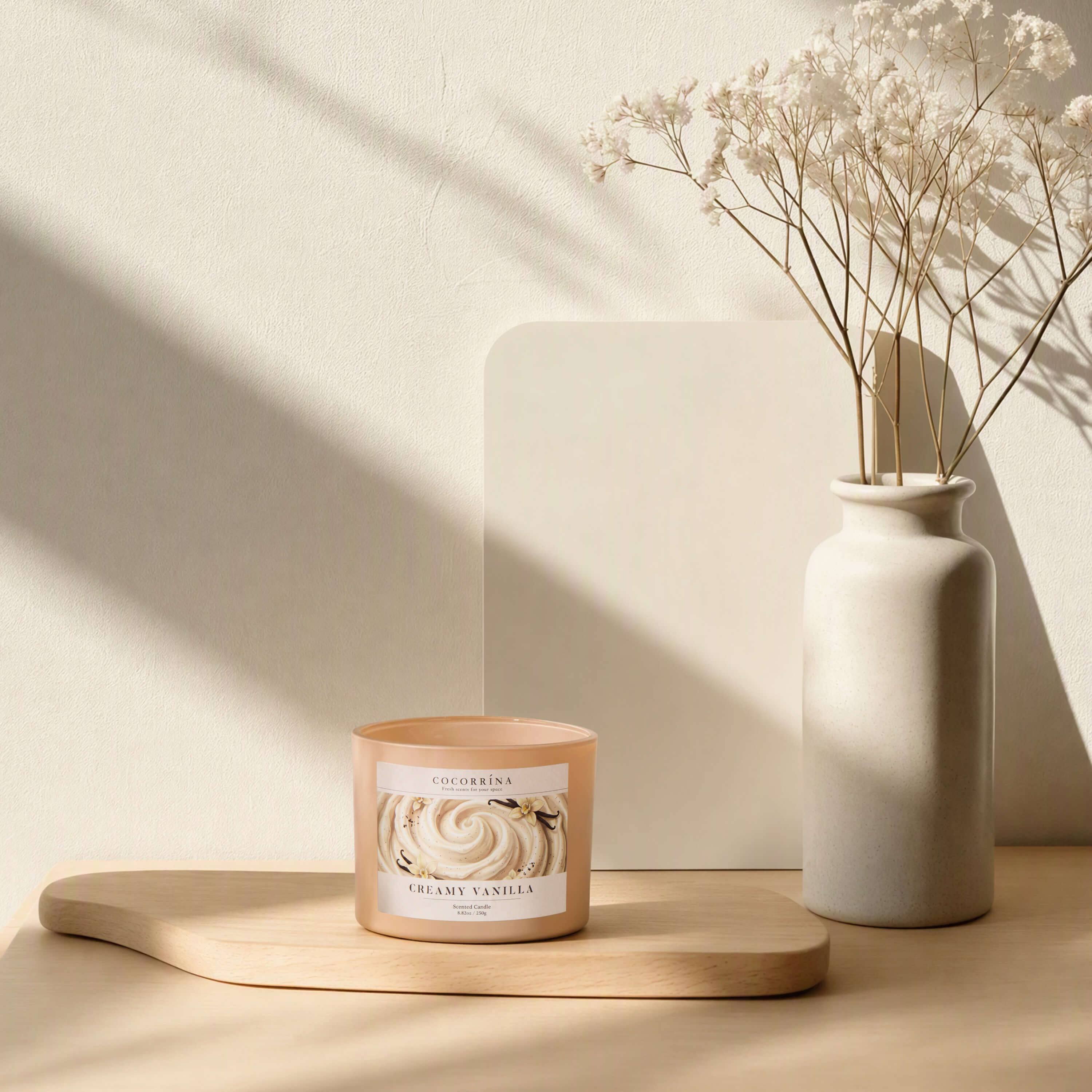 COCORRÍNA 8.8 oz Creamy Vanilla Candle（Pre-Order）