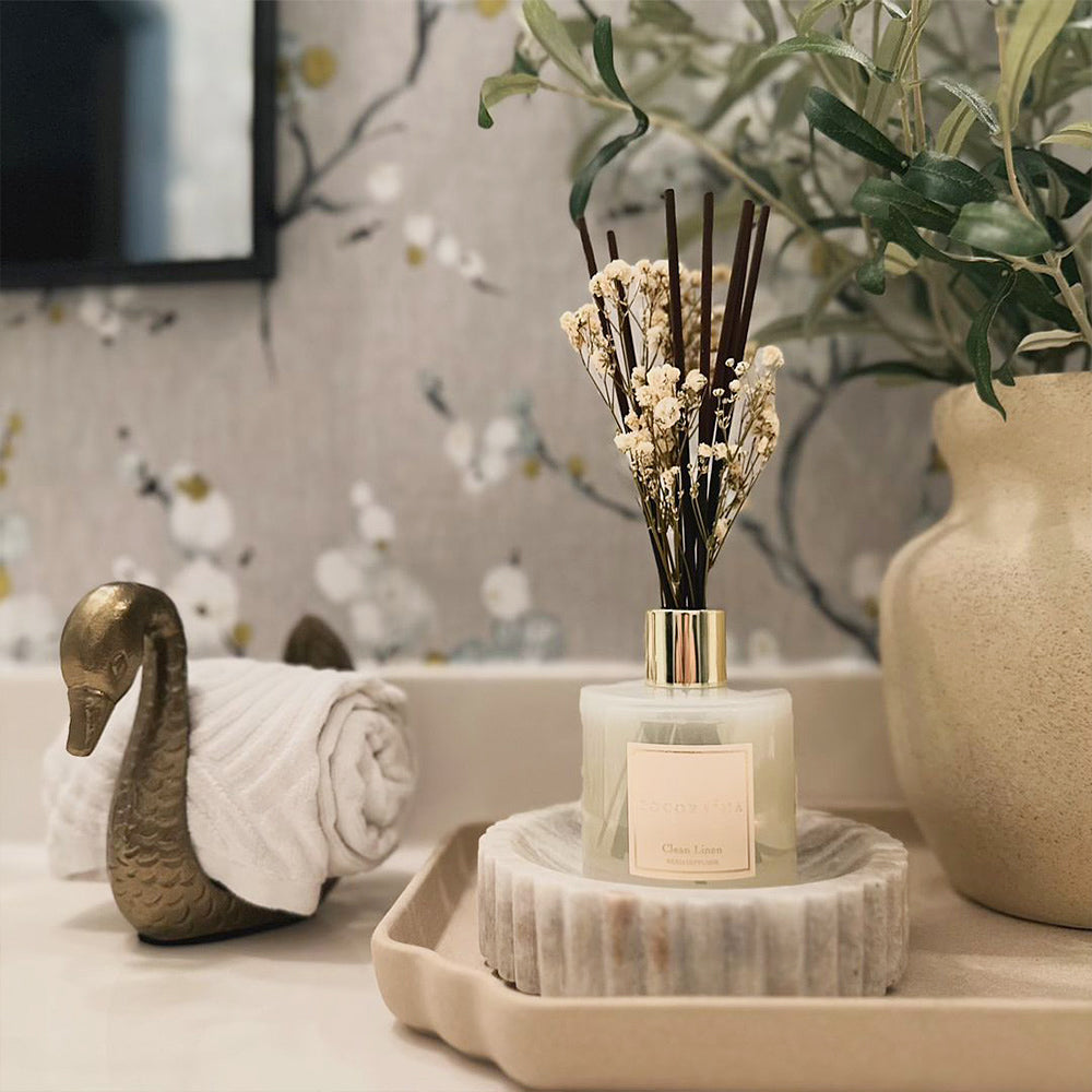 COCORRÍNA Clean Linen Reed Diffuser Set