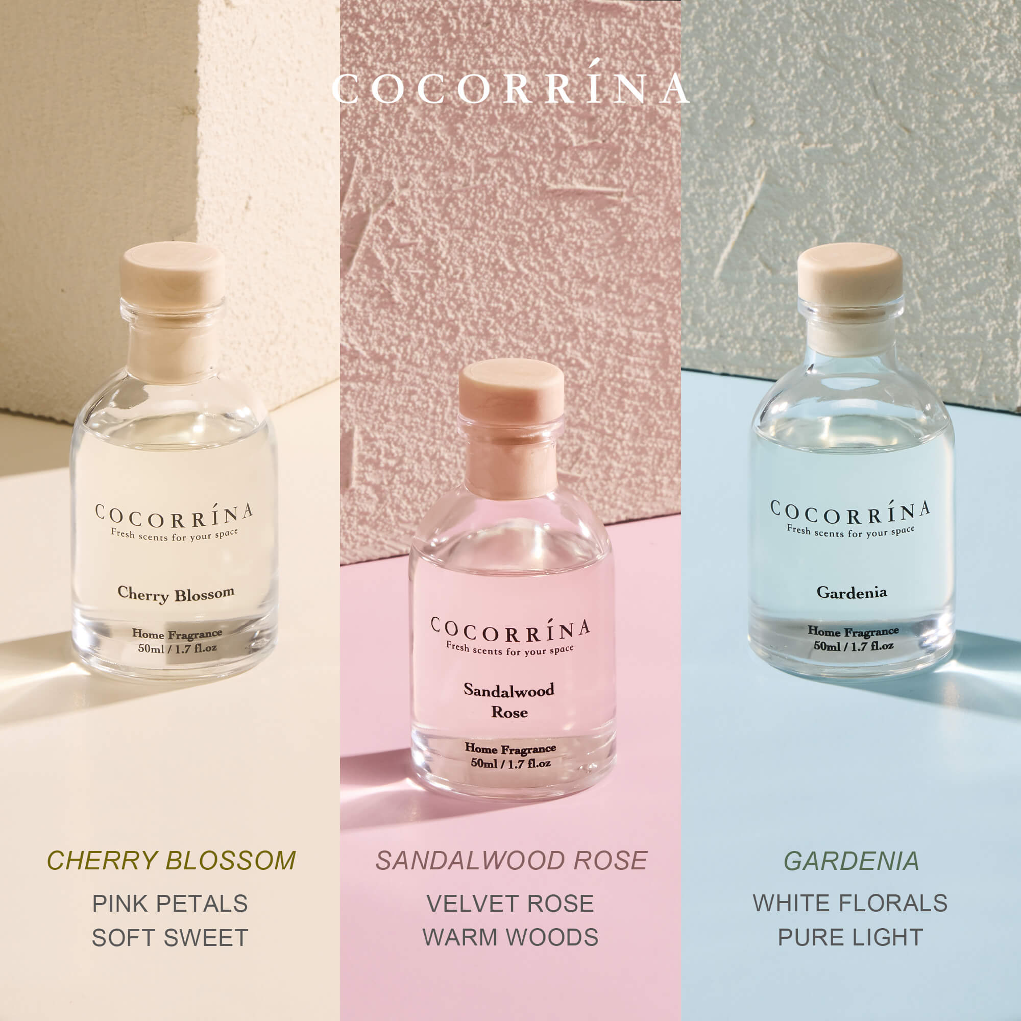 COCORRÍNA Eucalyptus Reed Diffuser Set of 3