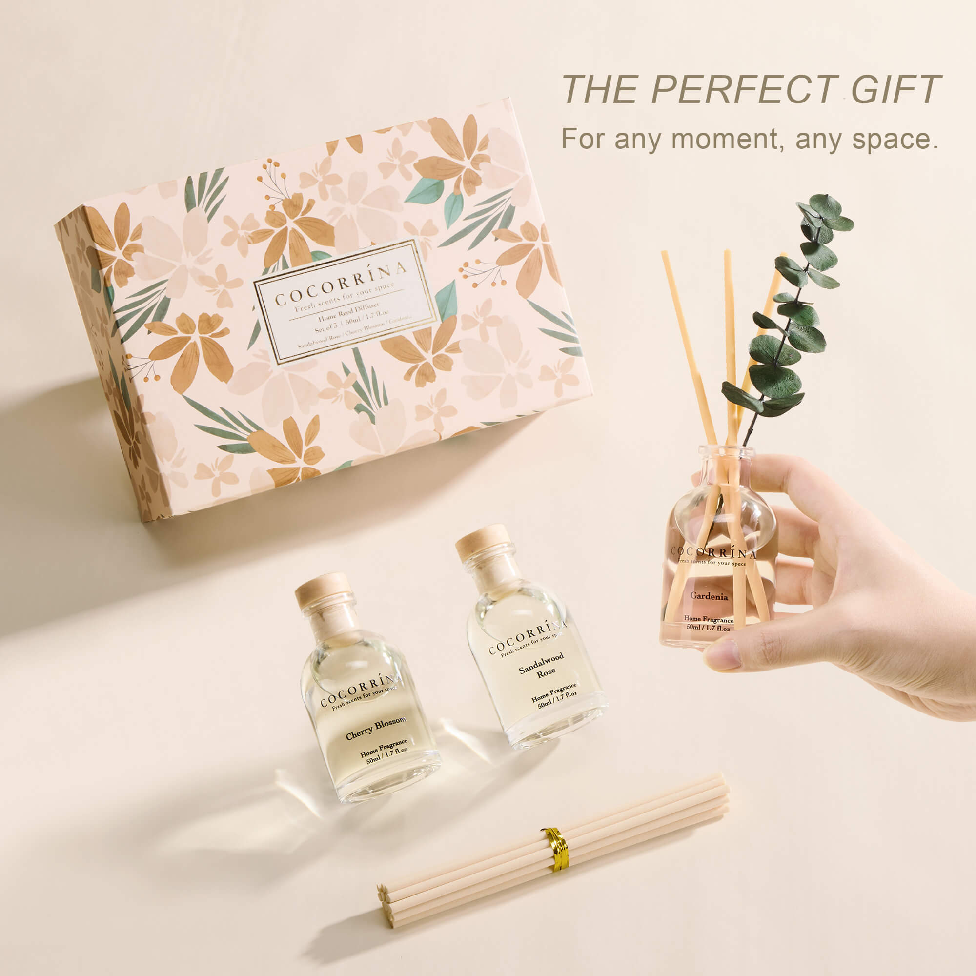 COCORRÍNA Eucalyptus Reed Diffuser Set of 3