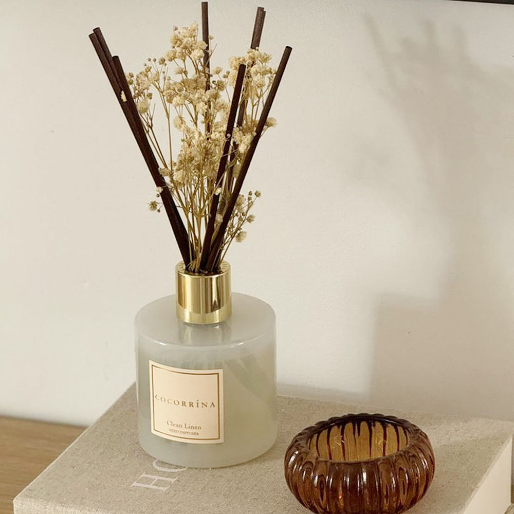 COCORRÍNA Clean Linen Reed Diffuser Set