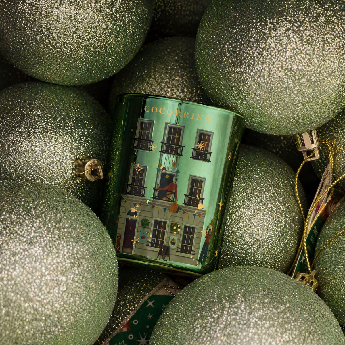 COCORRÍNA Christmas Tree House Shape Candle