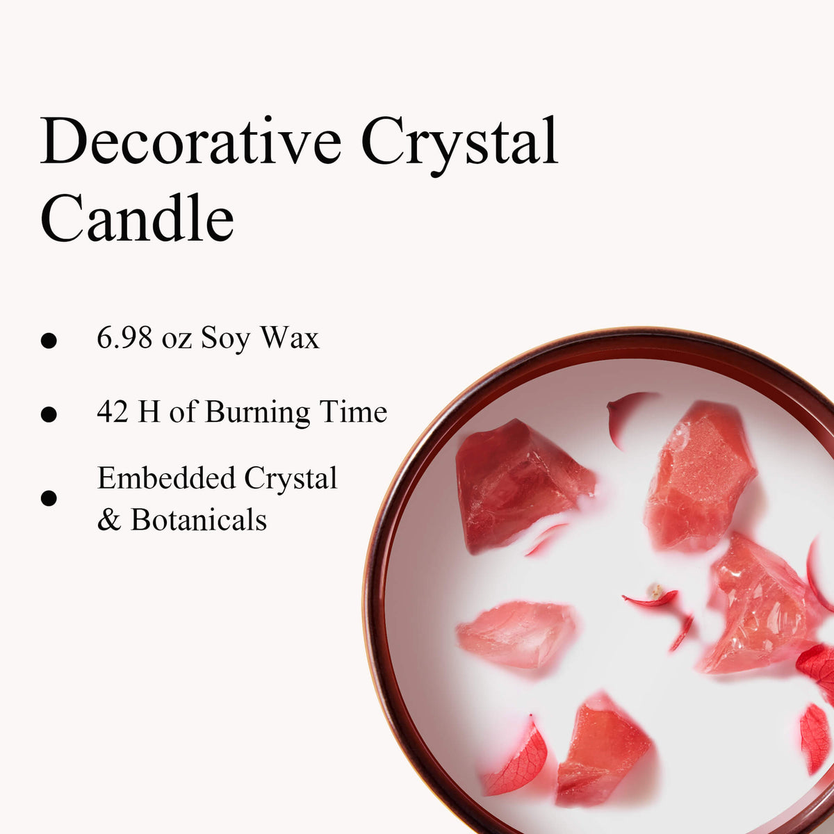 COCORRÍNA Mahogany Teakwood Crystal Candle