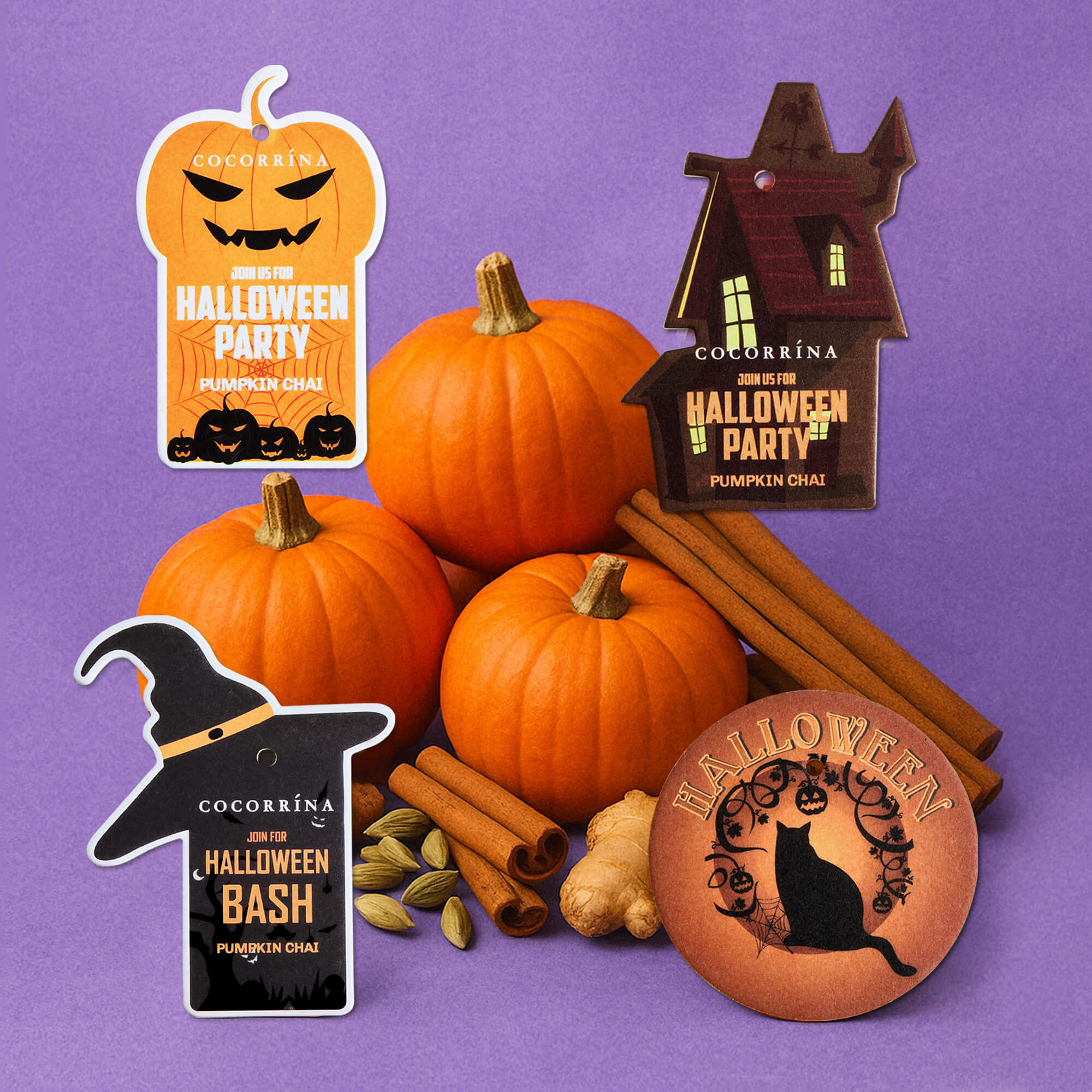 Bolsitas de papel para Halloween COCORRÍNA, paquete de 4, juego de 2