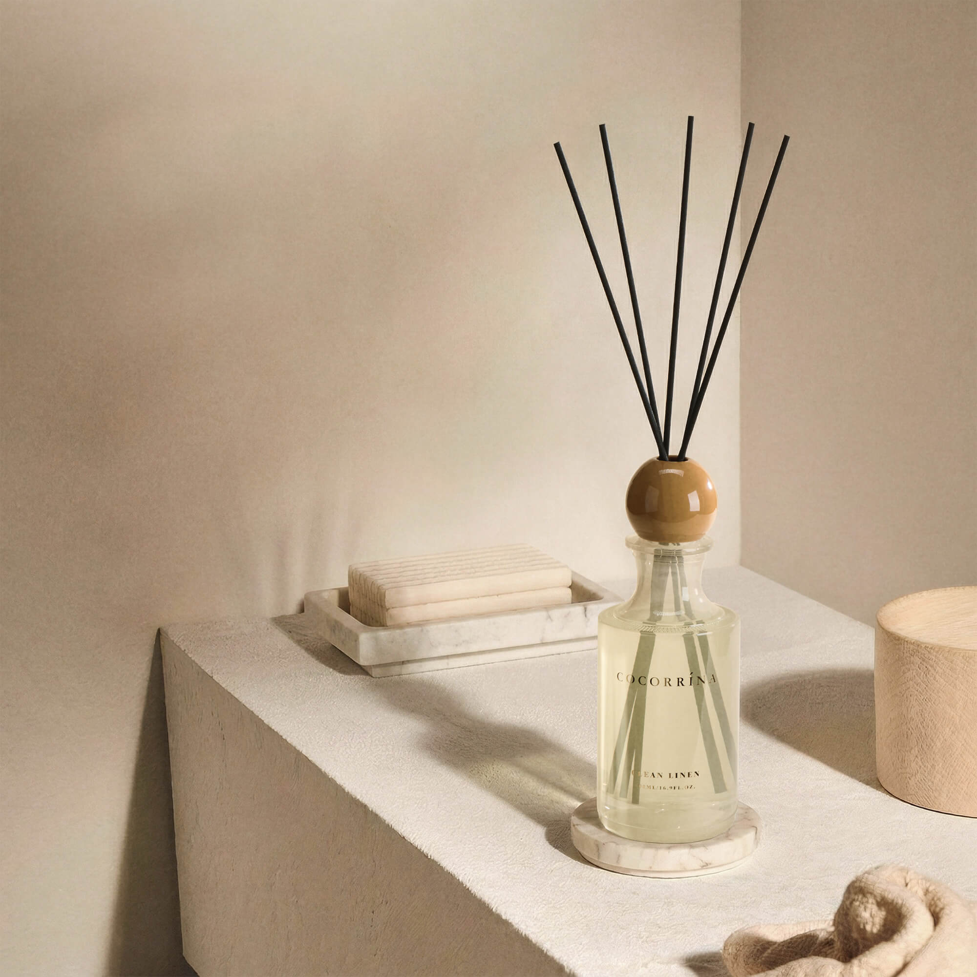 COCORRÍNA Clean Linen Reed Diffuser Set