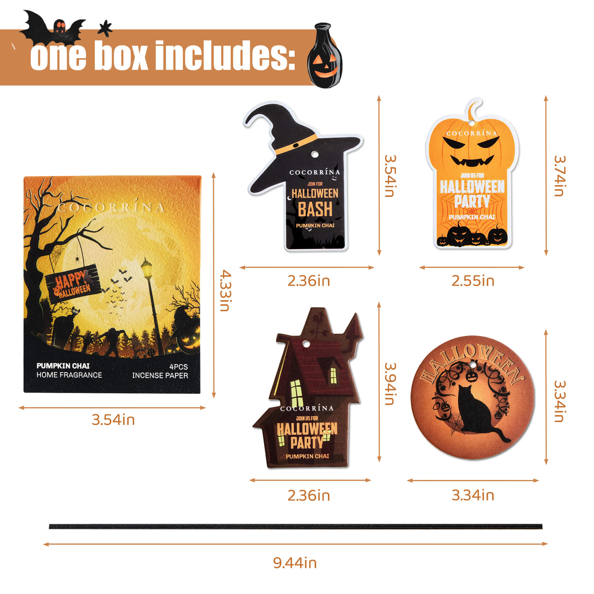 COCORRÍNA Halloween Paper Sachets 4 Pack Set of 2