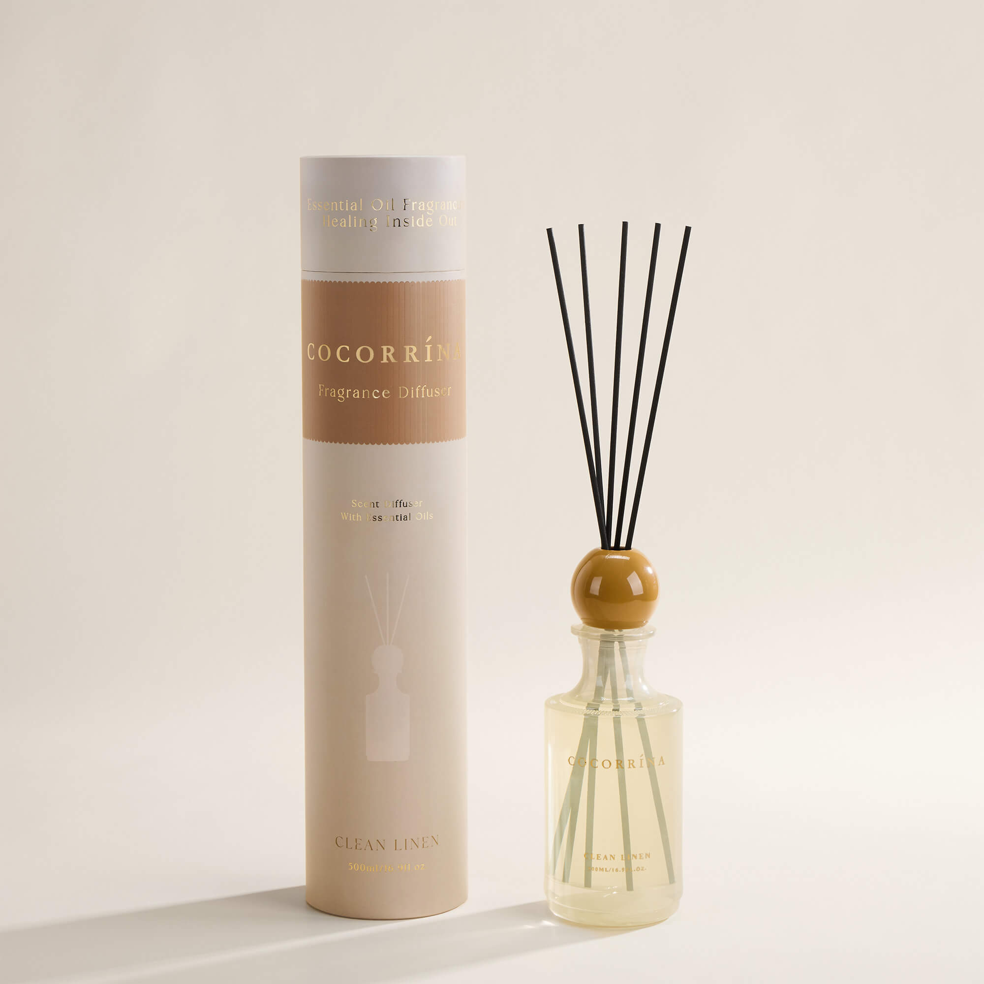 COCORRÍNA Clean Linen Reed Diffuser Set