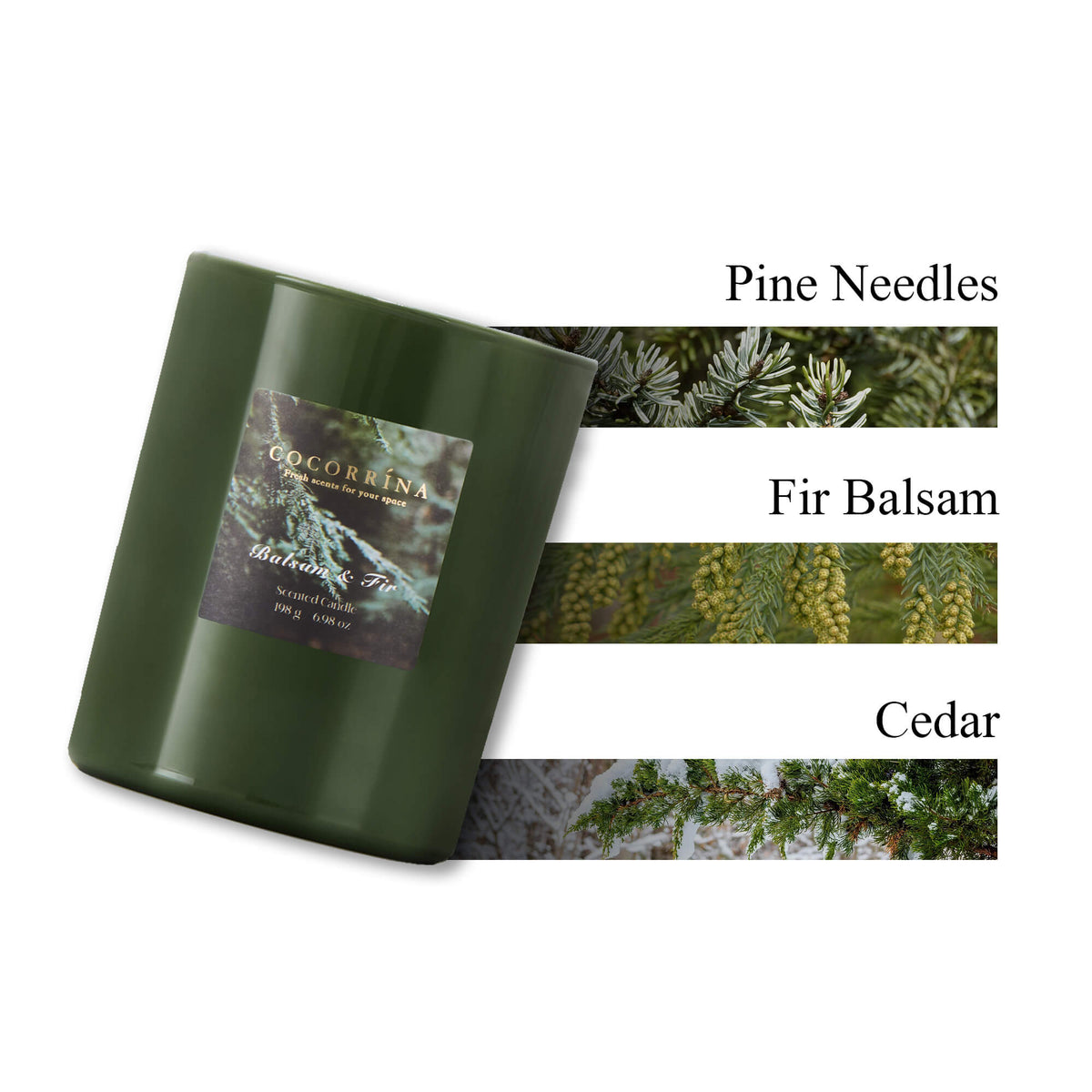 COCORRÍNA Balsam & Fir Crystal Candle